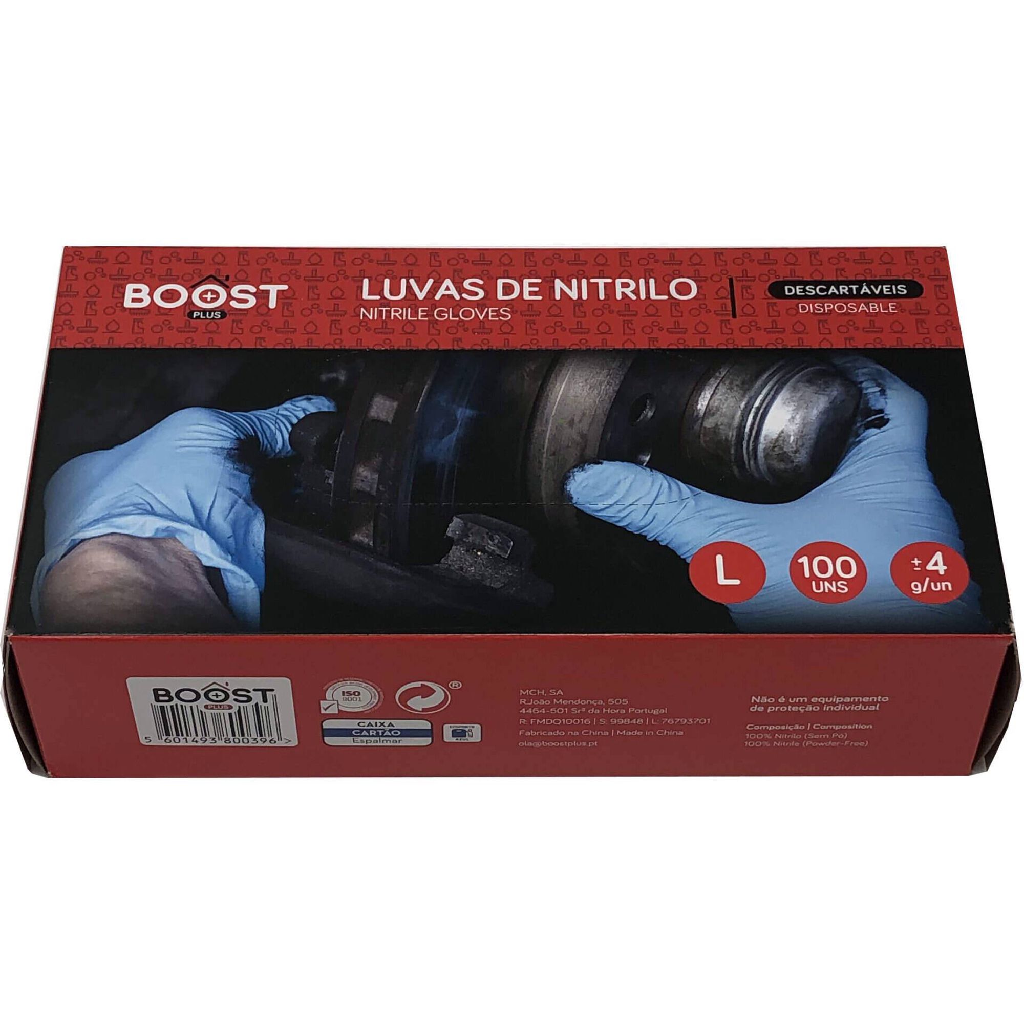 Conjunto 100 Luvas Descart&aacute;veis Boost
