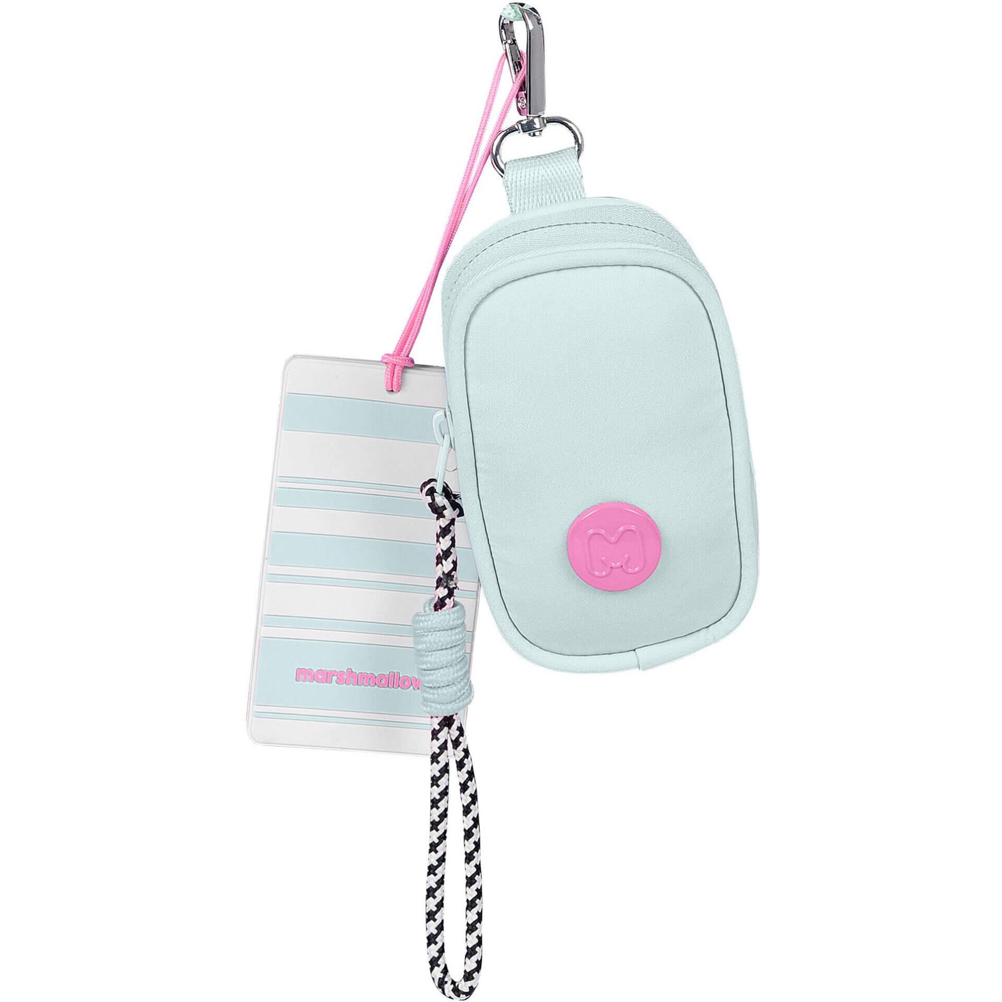 Mini Bolsa e Etiqueta de Viagem Menta Marshmallow