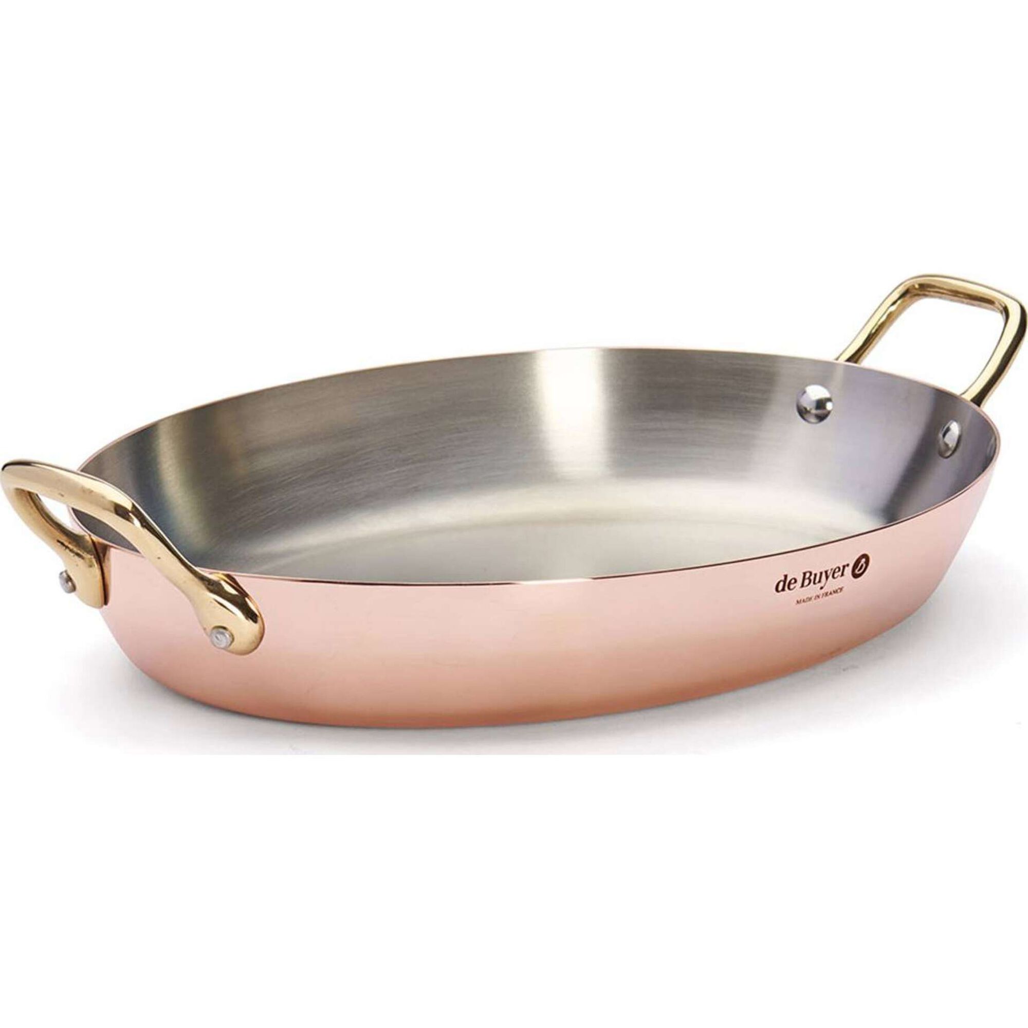 Assadeira Oval Cobre e Inox 32 x 23 cm Inocuivre deBuyer