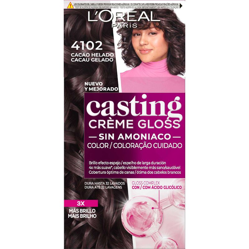 Coloração Cacau Gelado 4102   L'Oréal Paris Casting Creme Gloss
