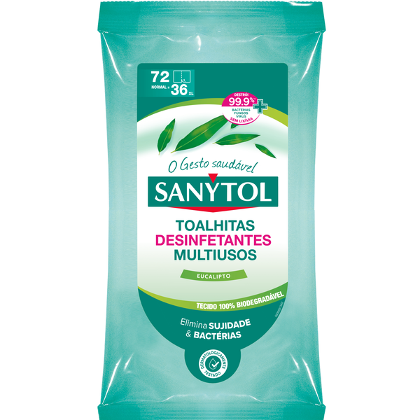 Toalhitas de Limpeza Desinfetantes Sanytol