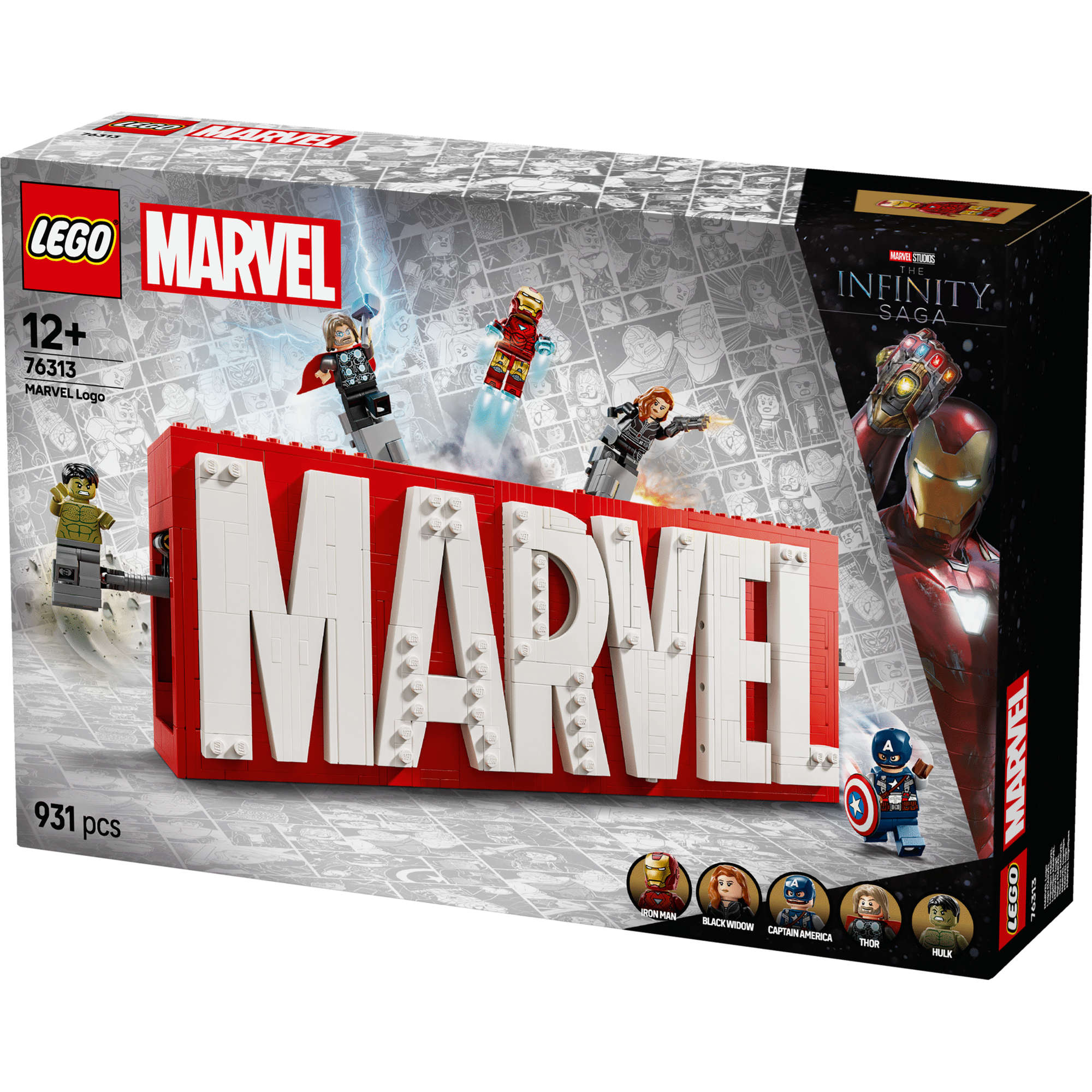 Log&oacute;tipo MARVEL e Minifiguras - 76313