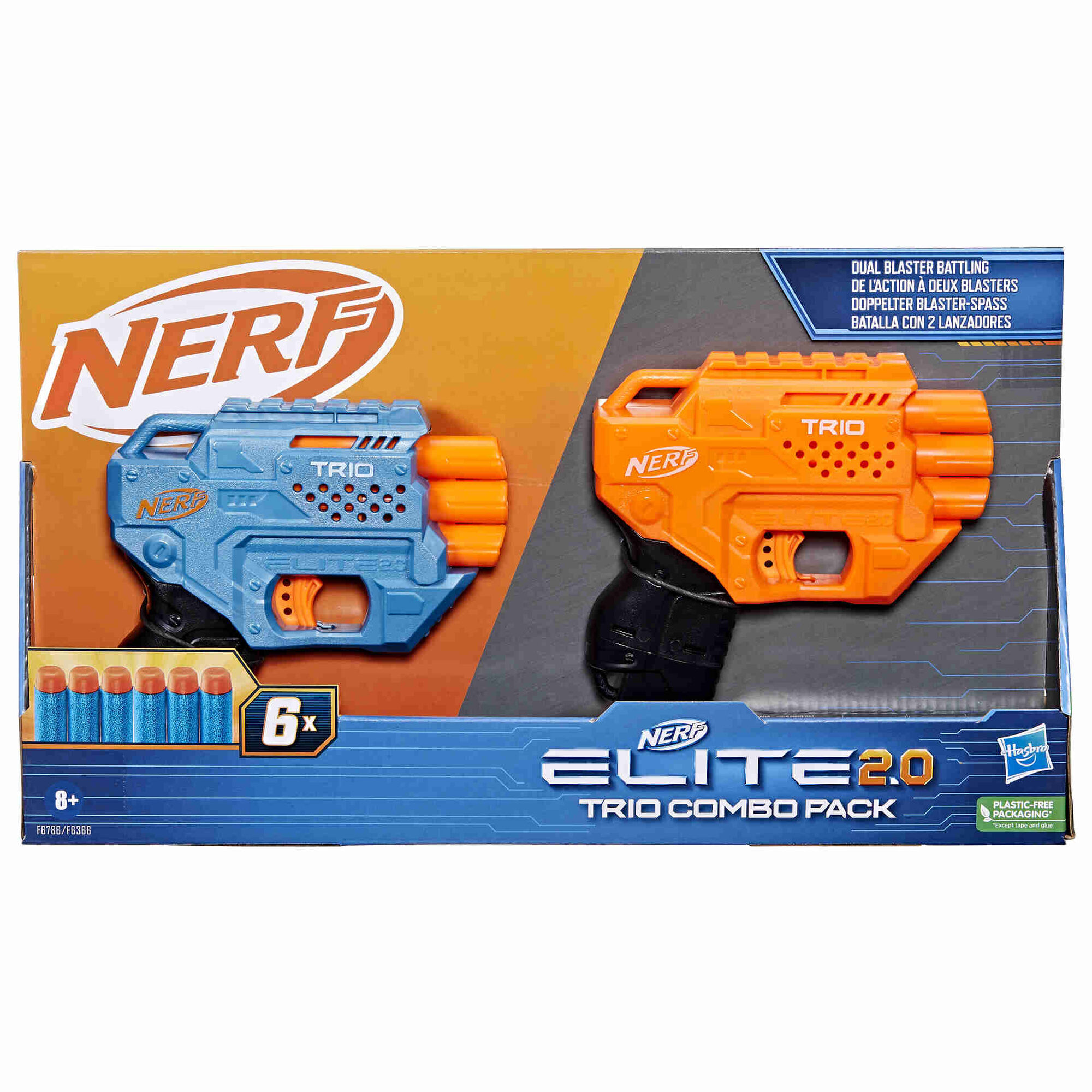 Nerf - Lan&ccedil;ador Elite 2.0 Contender/Trio Combo Pack (v&aacute;rios modelos)