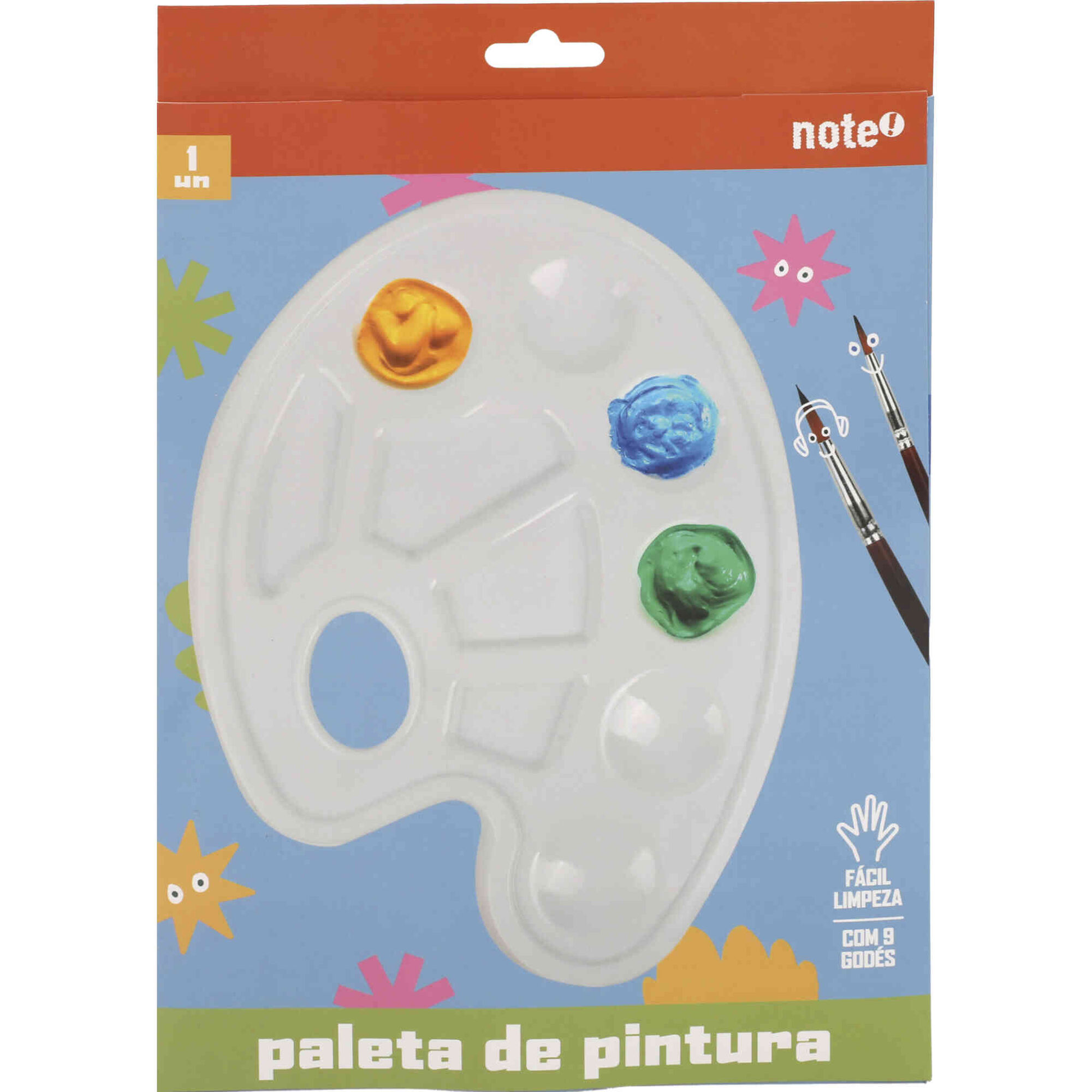 Paleta de Pintura Pl&aacute;stica com 9 God&eacute;s Note!