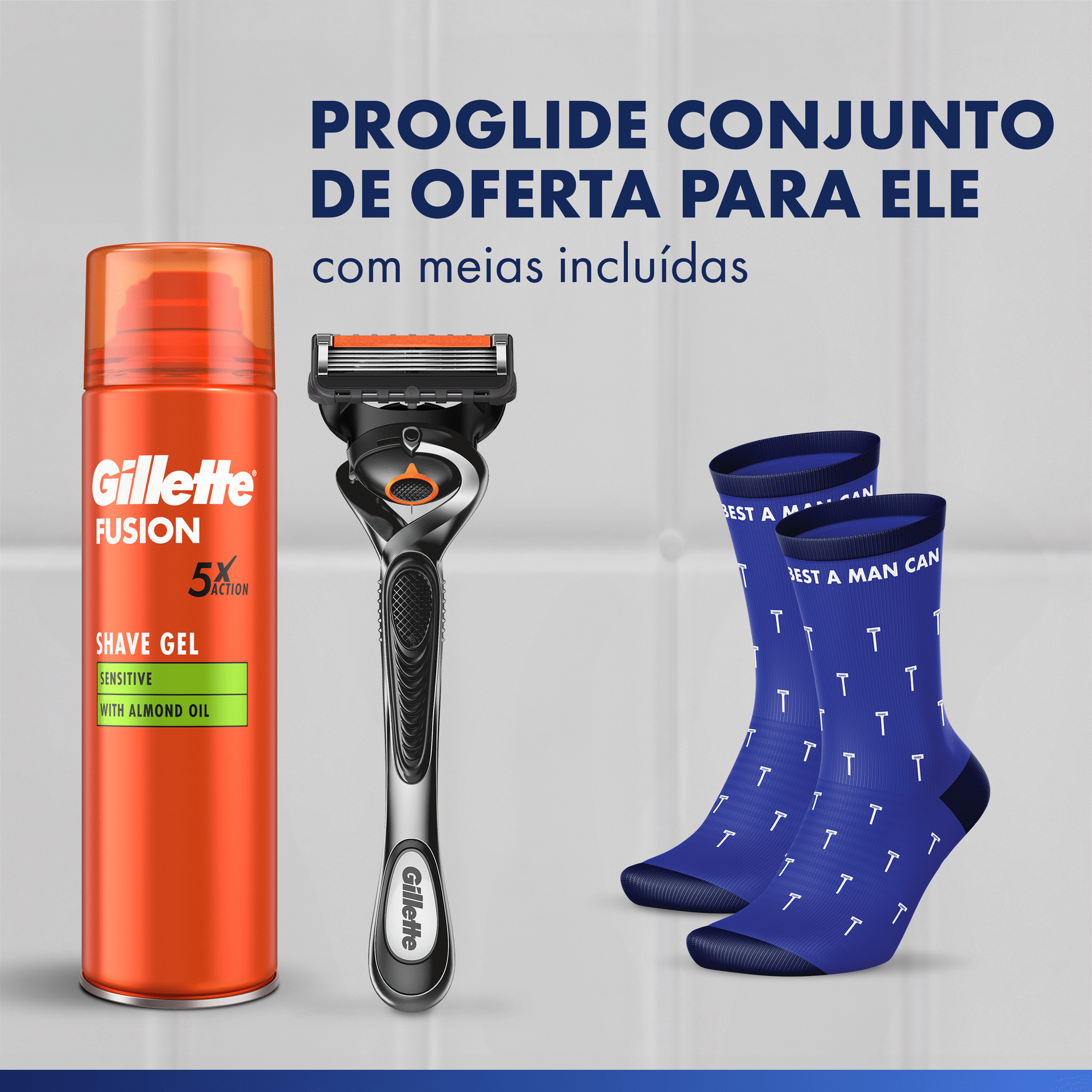 Coffret  Máquina de Barbear ProGlide + Oferta Meias