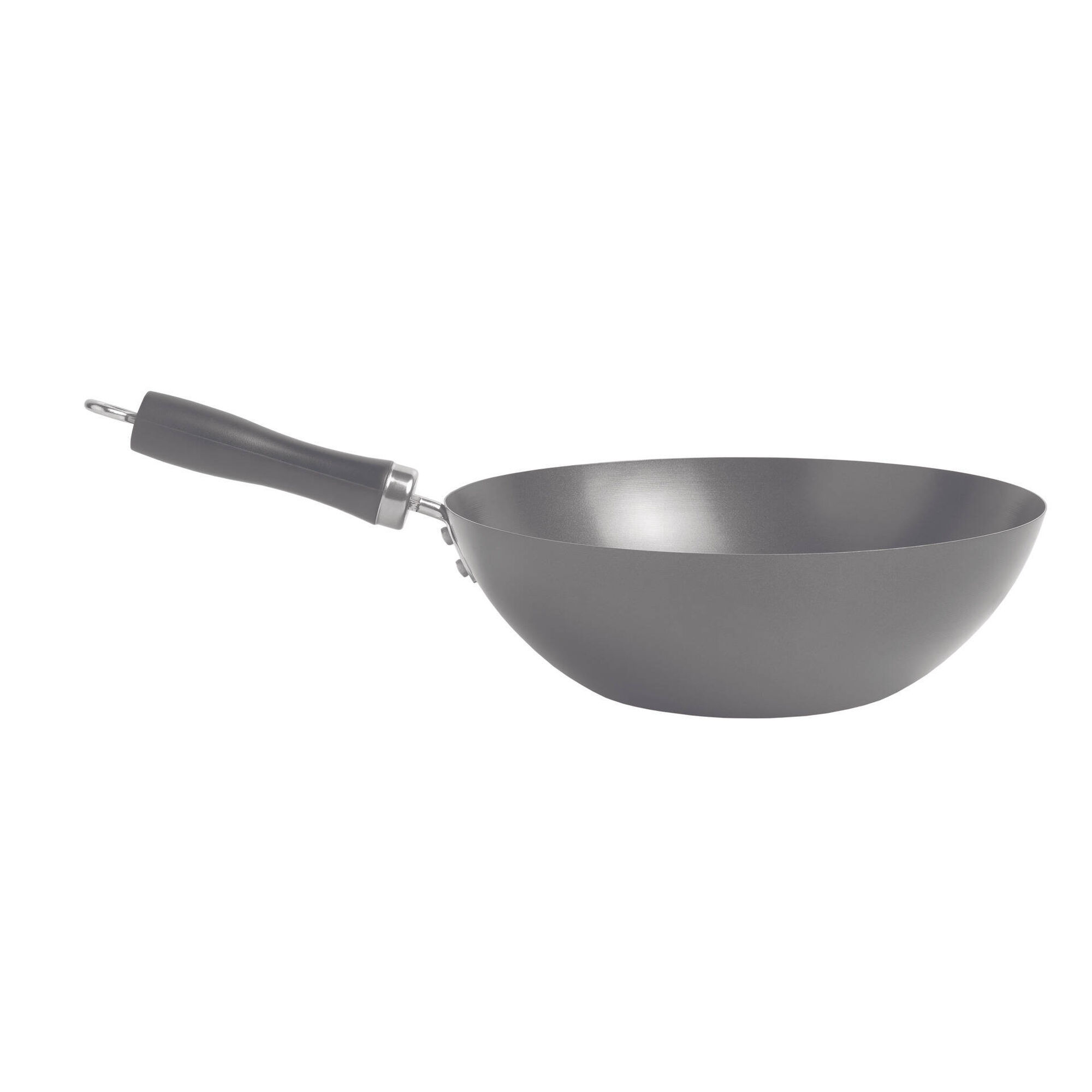 Wok Antiaderente A&ccedil;o Carbono 28cm Pega Essencial Kasa