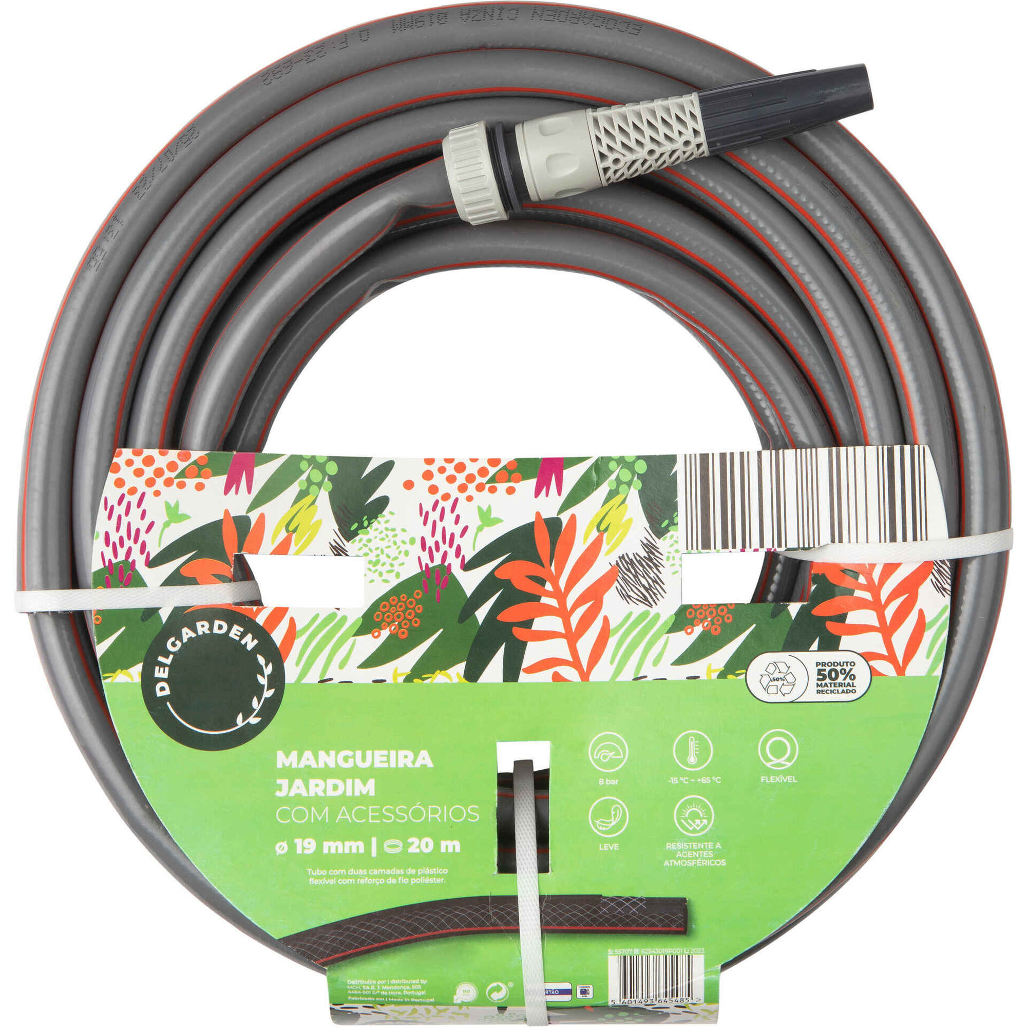 Kit Mangueira Cinza 19 mm x 20 mts