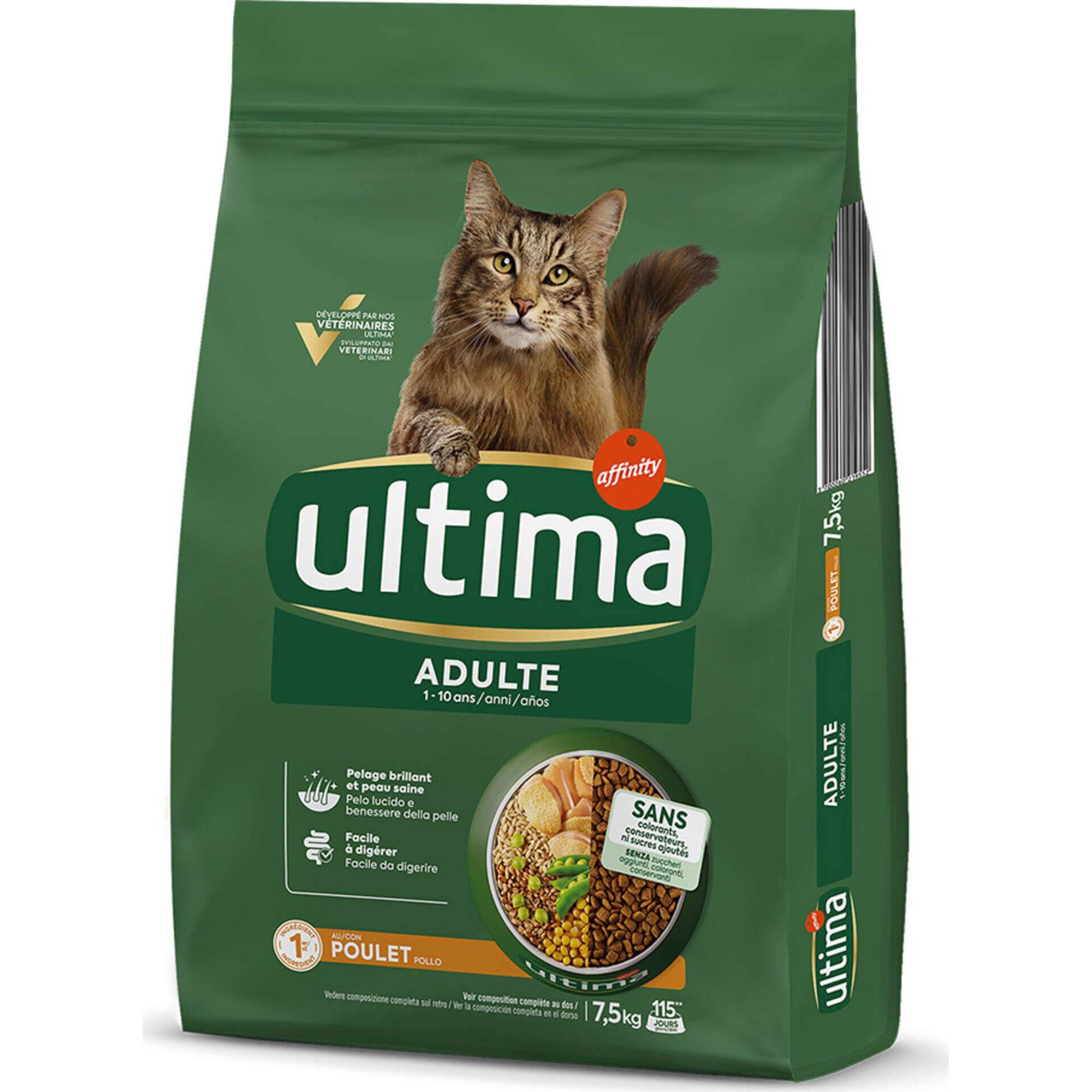 Ra&ccedil;&atilde;o para Gato Adulto Frango Affinity Ultima
