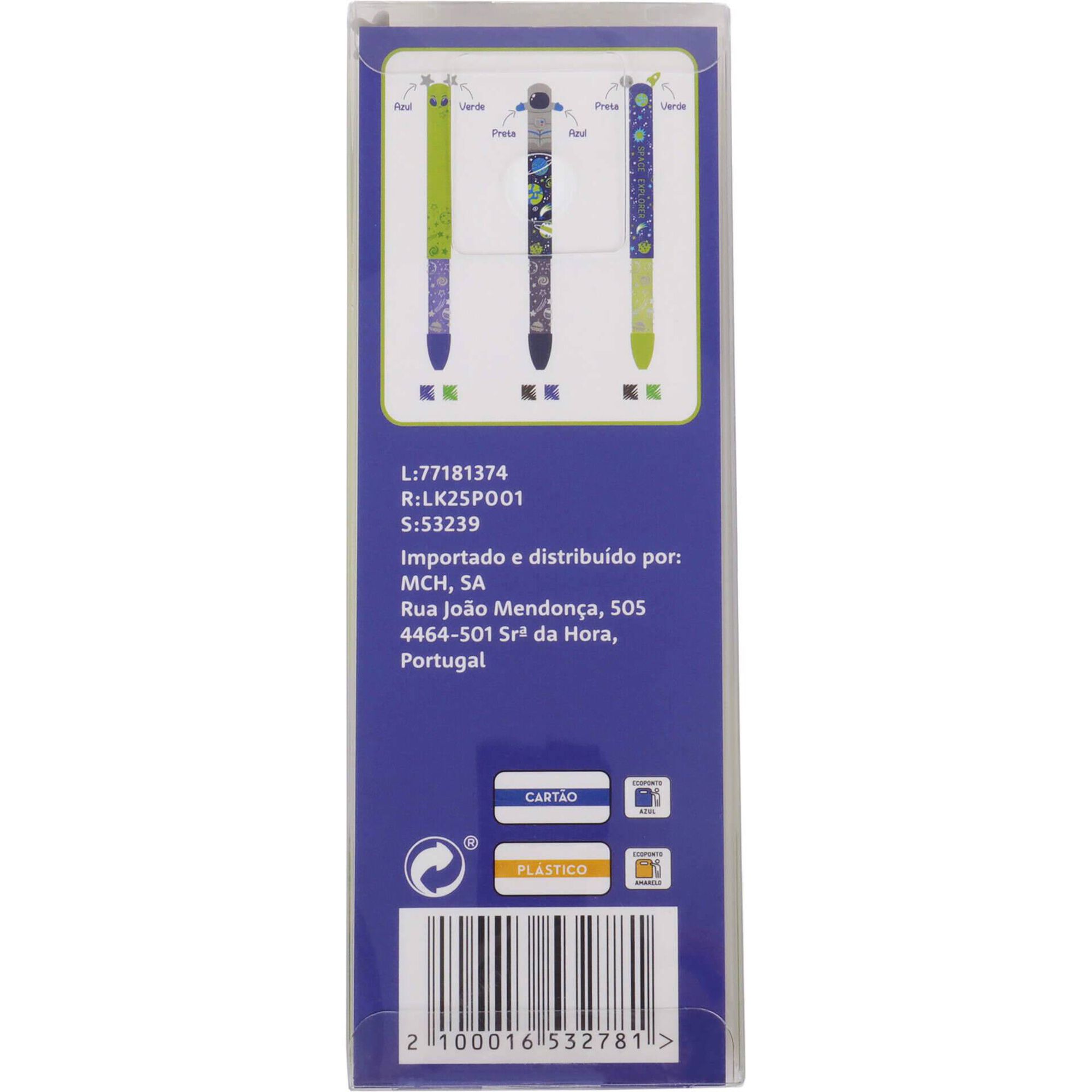 Canetas Apag&aacute;veis de 2 Cores (v&aacute;rios modelos)