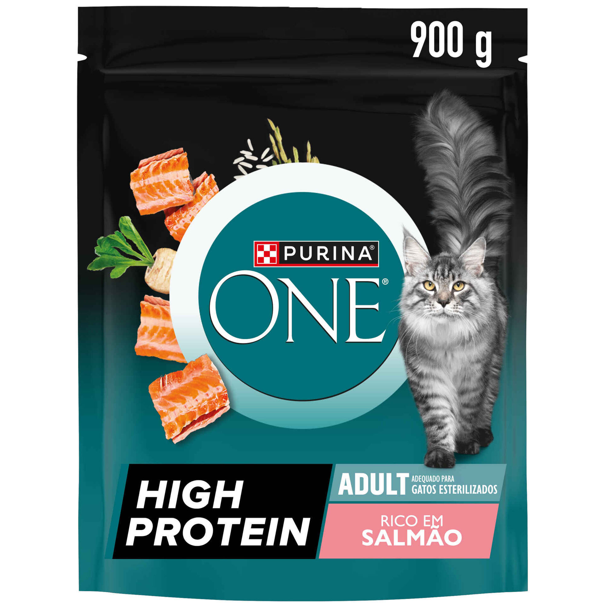Ra&ccedil;&atilde;o para Gato Adulto High Protein Salm&atilde;o Purina One