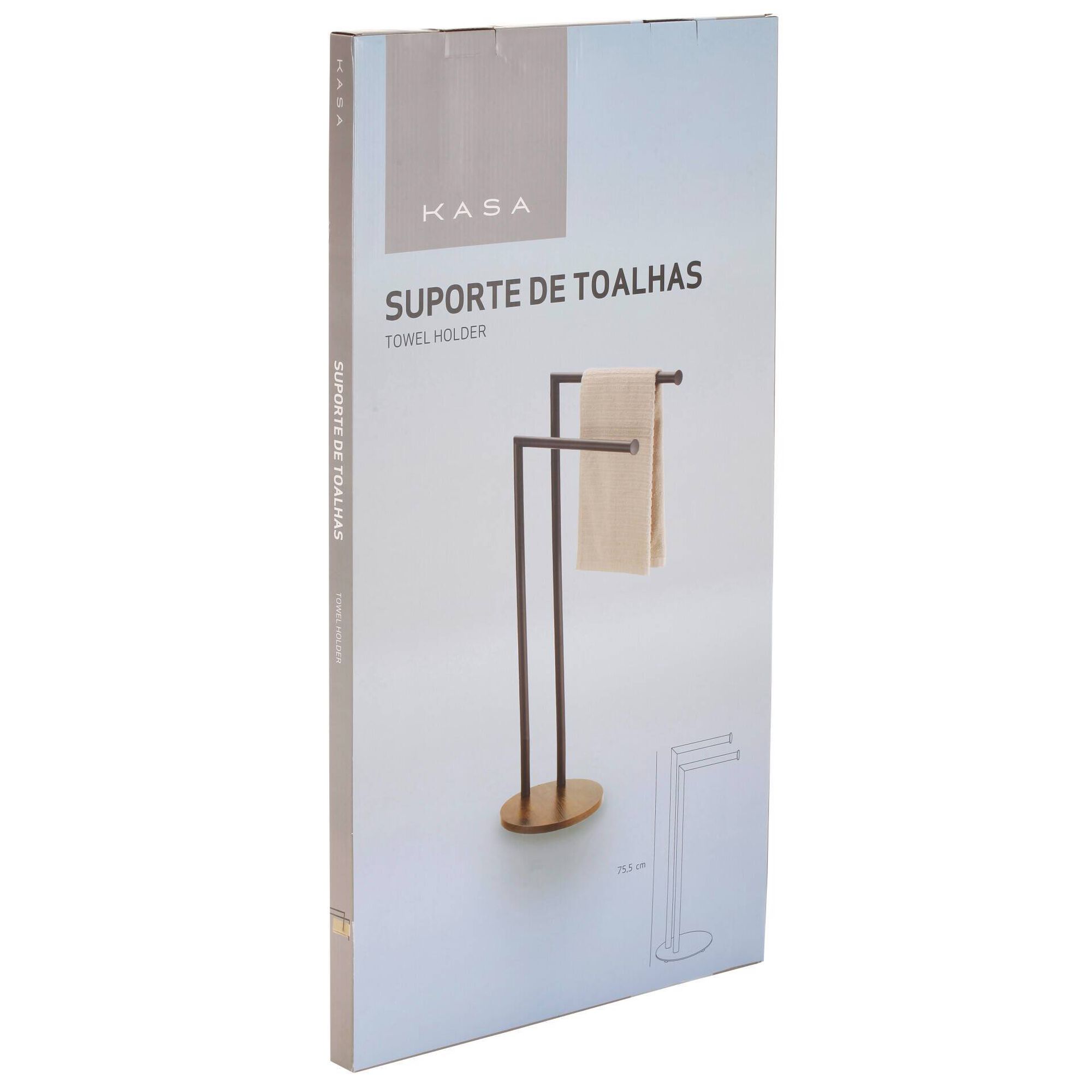 Suporte de Toalhas Preto Kasa