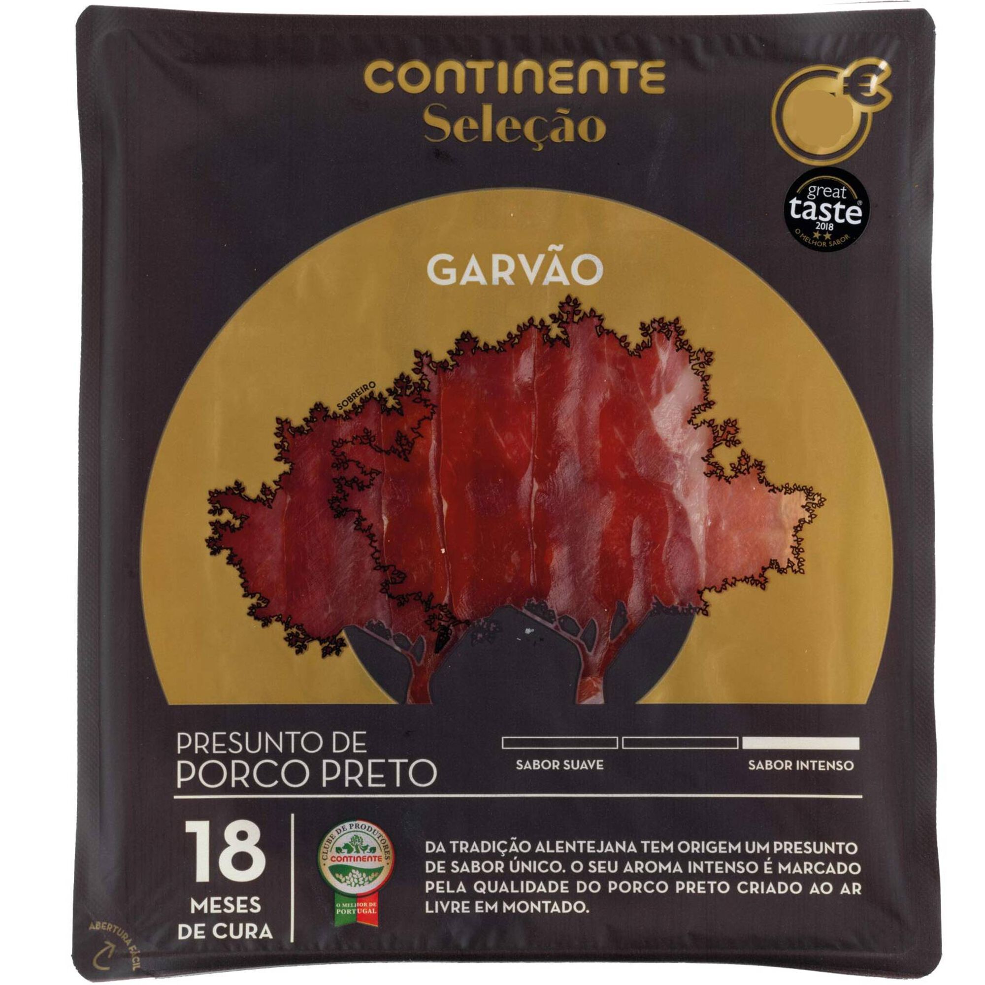 Presunto Porco Preto 18 meses de Cura Garvão Fatiado Presunto Porco Preto 18 meses de Cura Garvão Fatiado