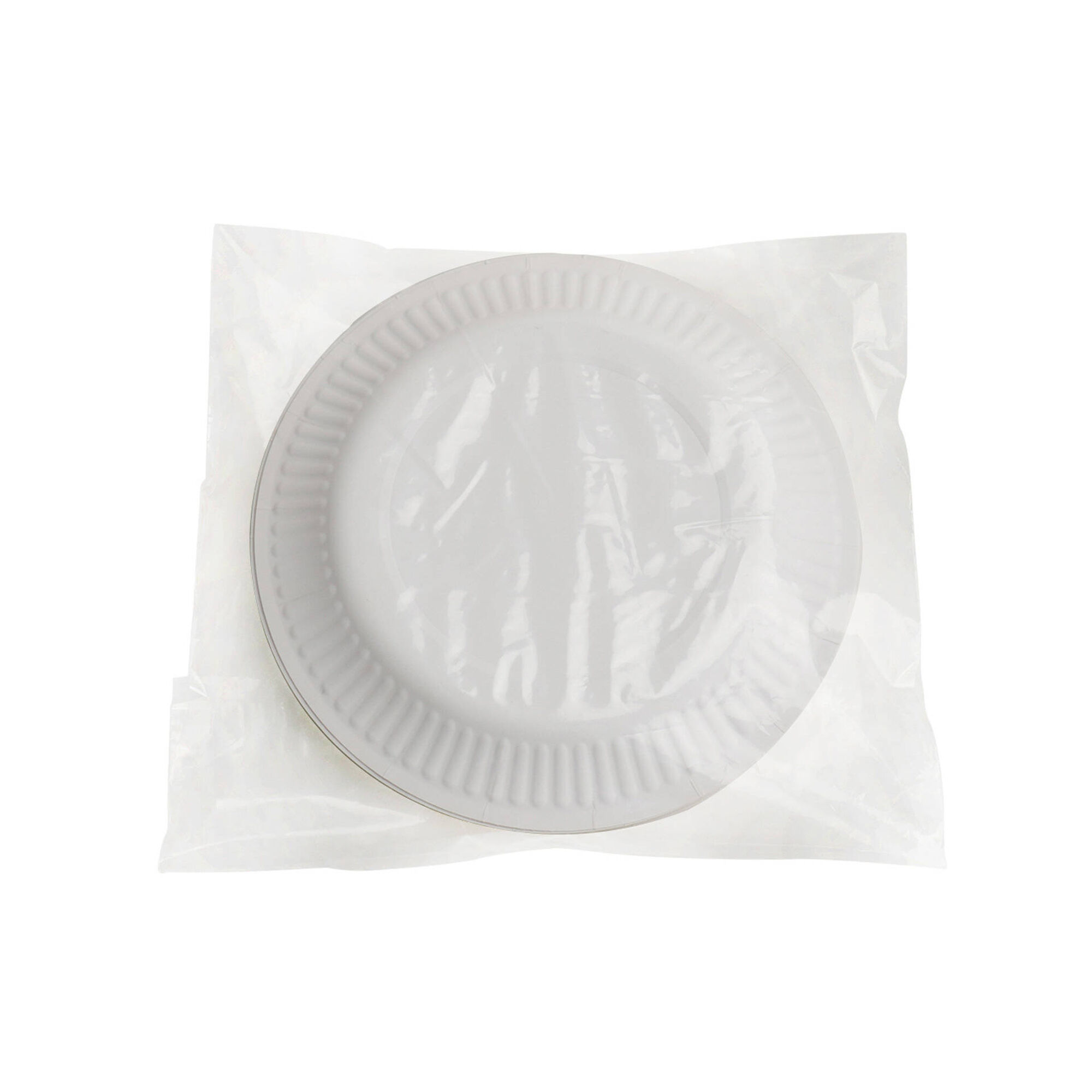 Conjunto 50 Pratos Sobremesa Papel Branco 18cm