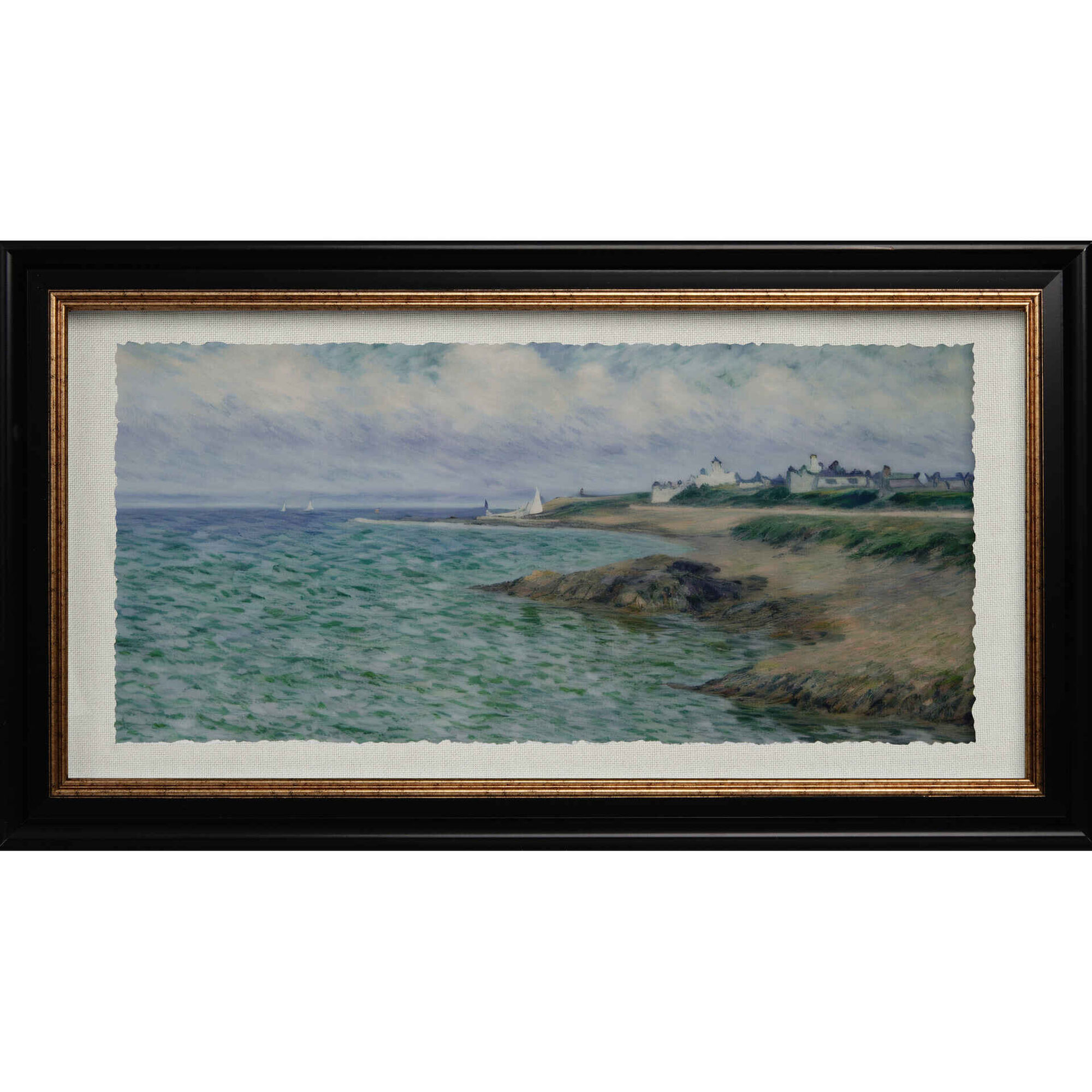 Quadro a &Oacute;leo 67x37cm Mar Kasa