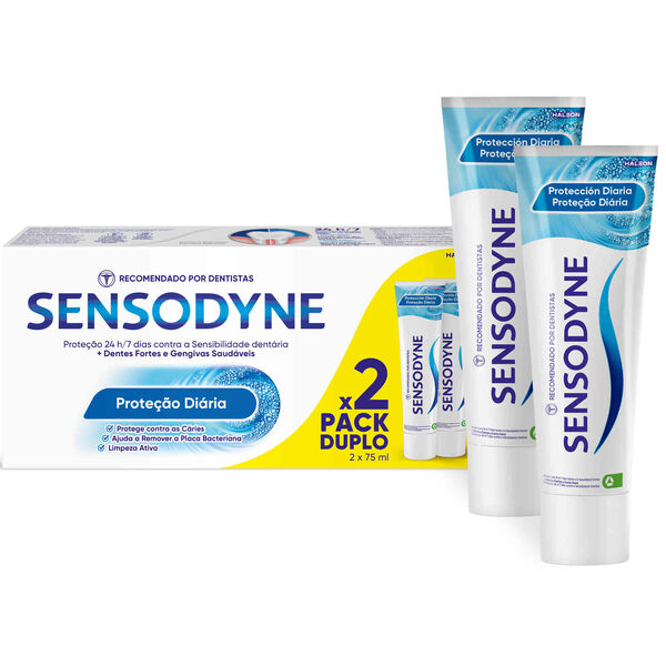 Pasta de Dentes Sensibilidade Proteção Diária e Cáries Sensodyne