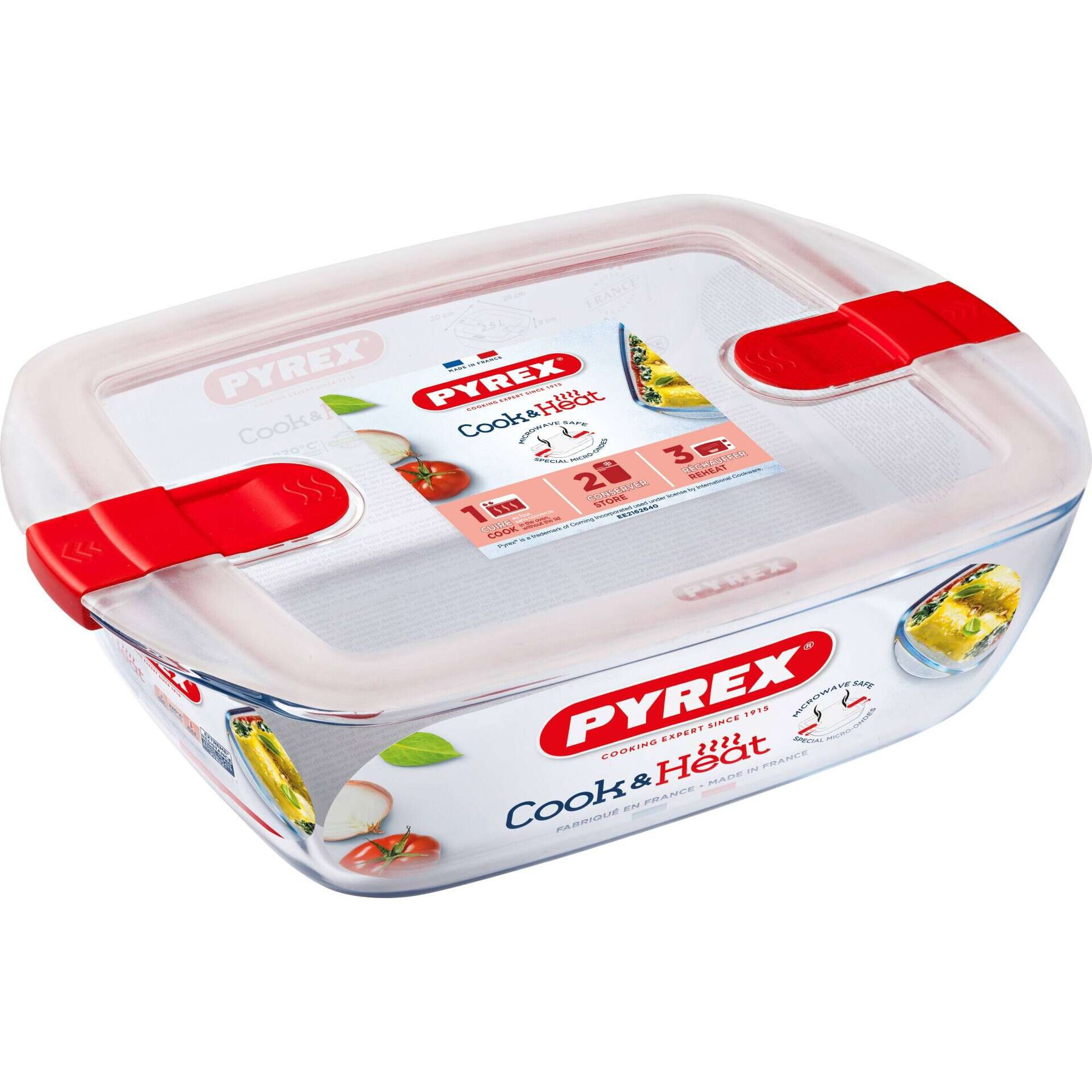 Caixa Herm&eacute;tica Retangular Vidro Pyrex