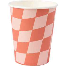 Conjunto 8 Copos Vichy Vermelho Kasa