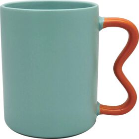 Caneca 380ml Azul com Asa Curva Kasa