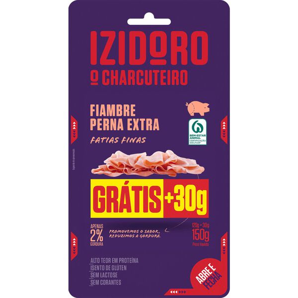 Fiambre da Perna Extra Fatias Finas Izidoro