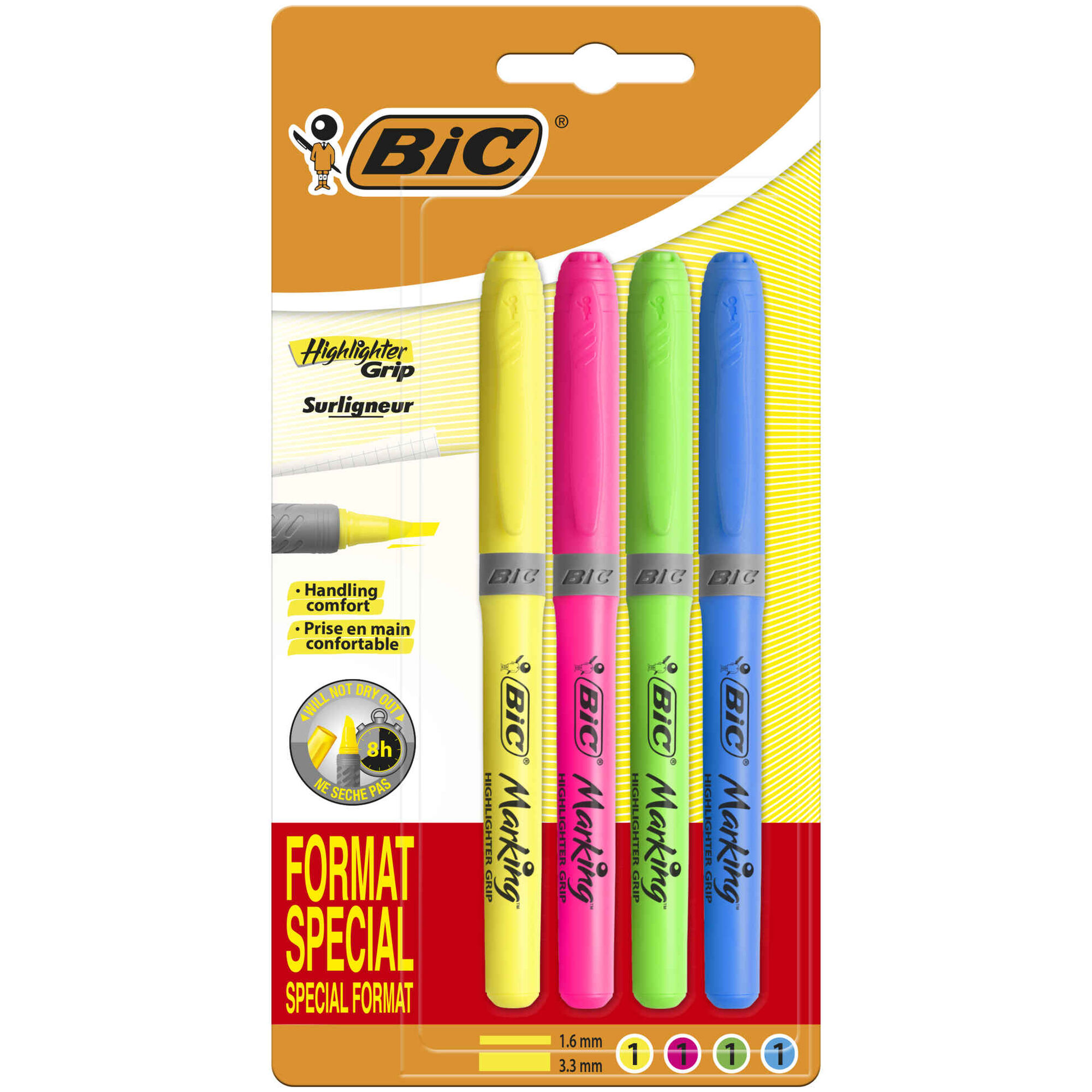 Sublinhador de Tinta Fluorescente Bic