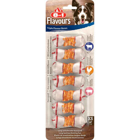 Snack Ossos Mini para Cão Triplo Sabor Snack Ossos Mini para Cão Triplo Sabor
