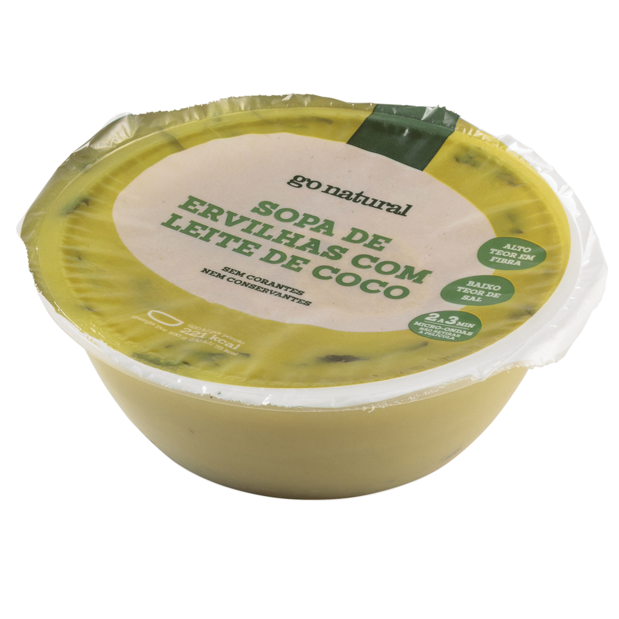 Sopa de Ervilhas com Leite de Coco