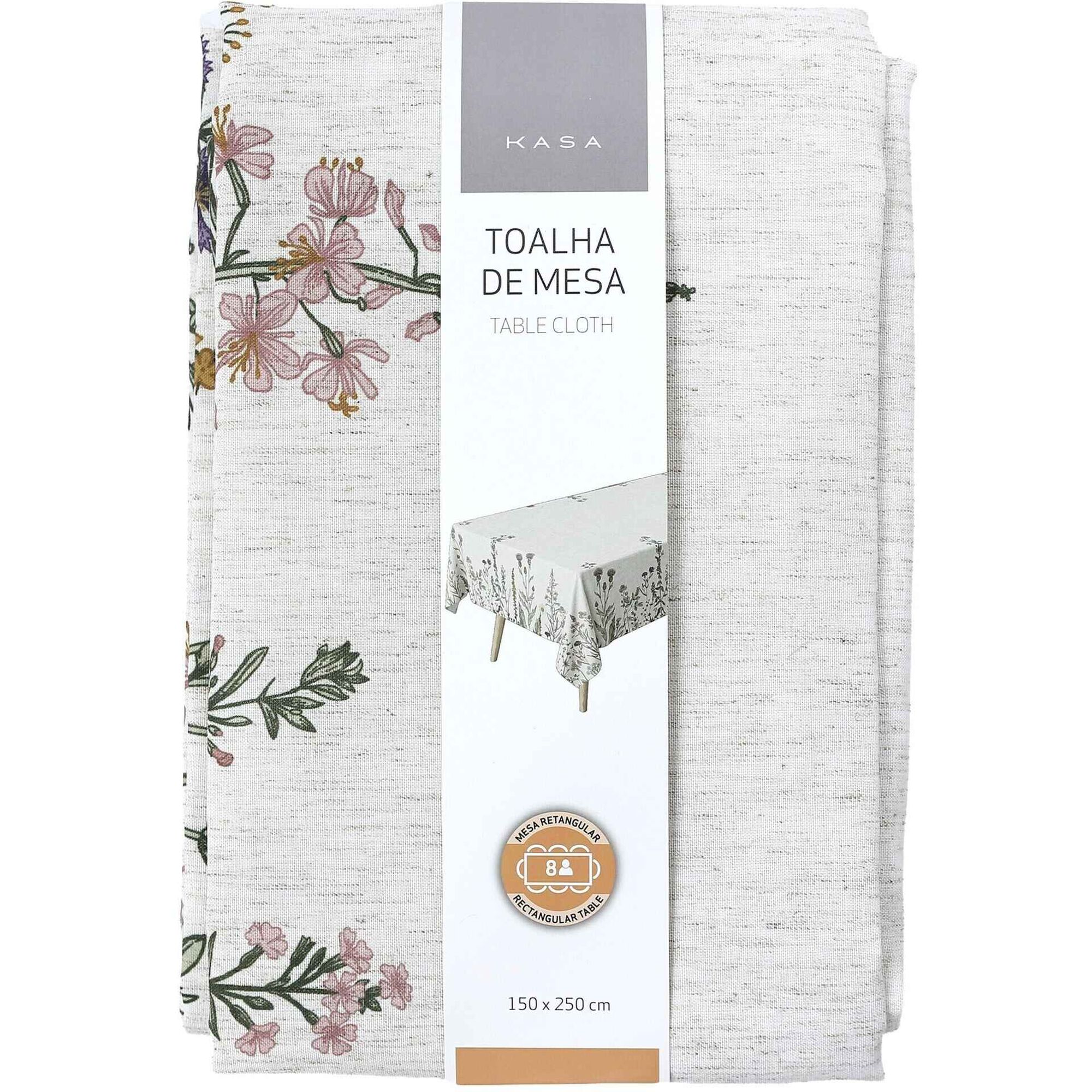 Toalha de Mesa 250x150cm Silvestre  Deep Moss Kasa