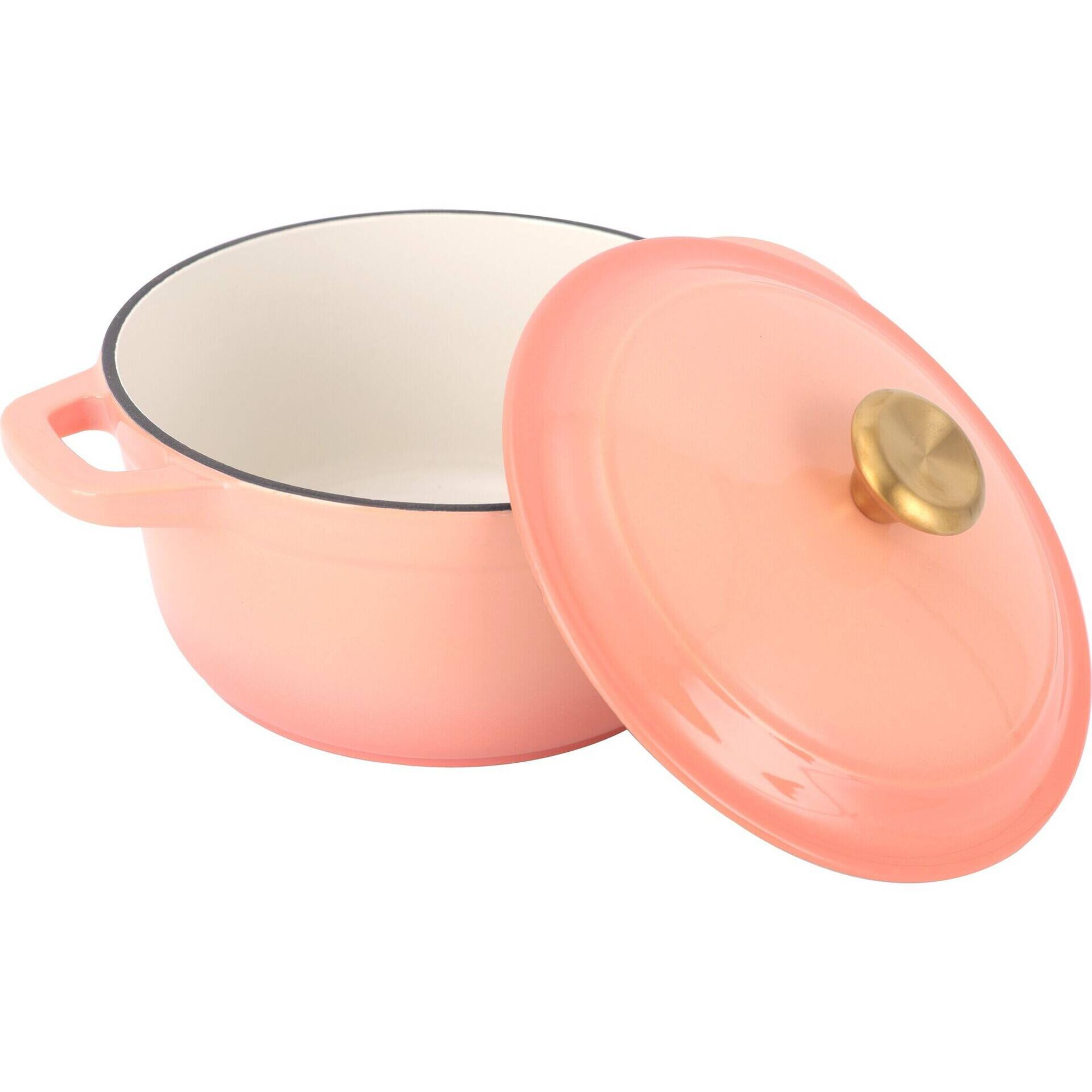 Caçarola Ferro Fundido 2,6L Asas e Tampa Clay