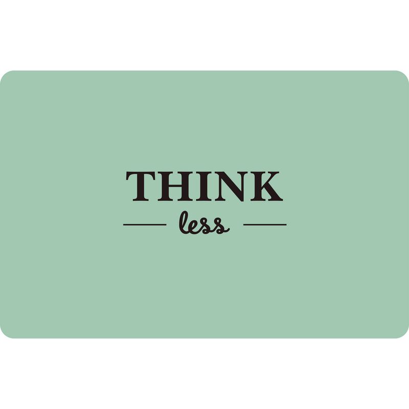 Individual PVC Think Less Kasa