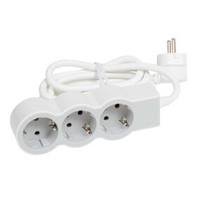 Bloco 3 Tomadas sem Interruptor 3mts Branco
