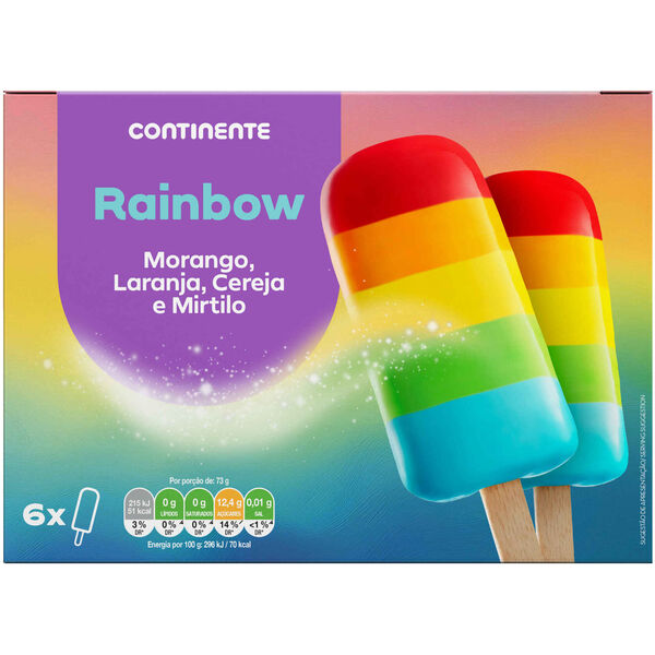 Gelado Rainbow Continente