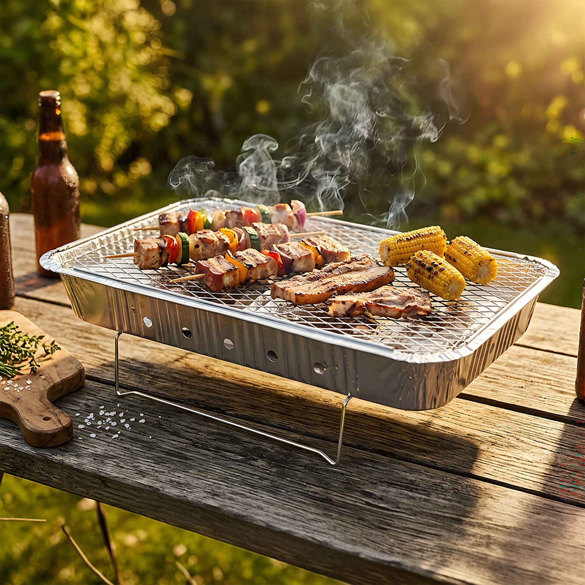 Barbecue Instant&acirc;neo 38x24x5cm Preto Piod&atilde;o BBQ Collection