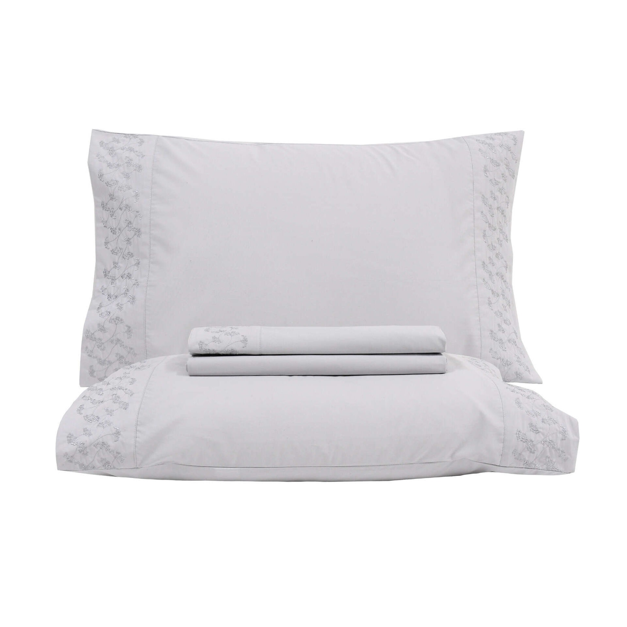 Conjunto Lençóis Percal 240x300cm Cinza Lyra Conjunto Lençóis Percal 240x300cm Cinza Lyra