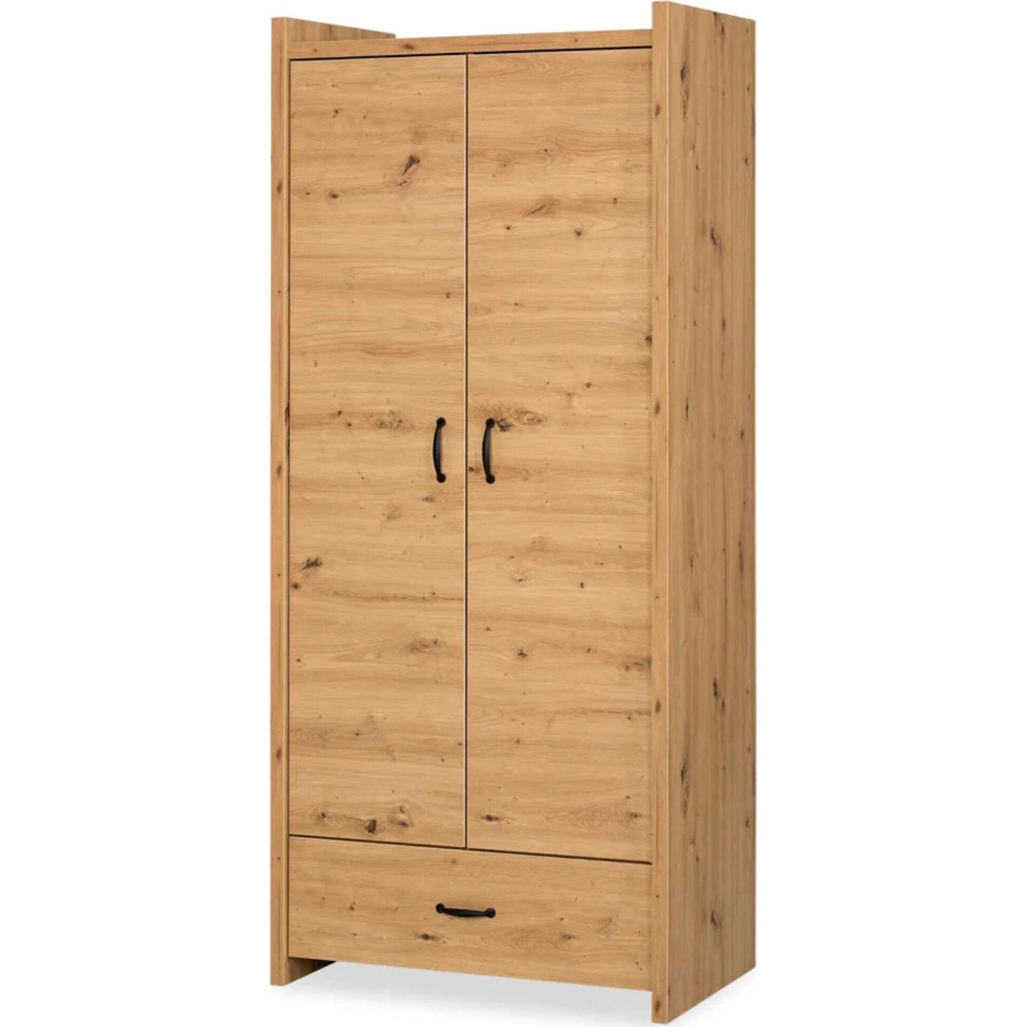 Roupeiro 2 Portas e 1 Gaveta 83x50x190cm Amélia