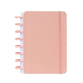 Caderno Smart com Elástico Espiral A5 Pautado Rosa
