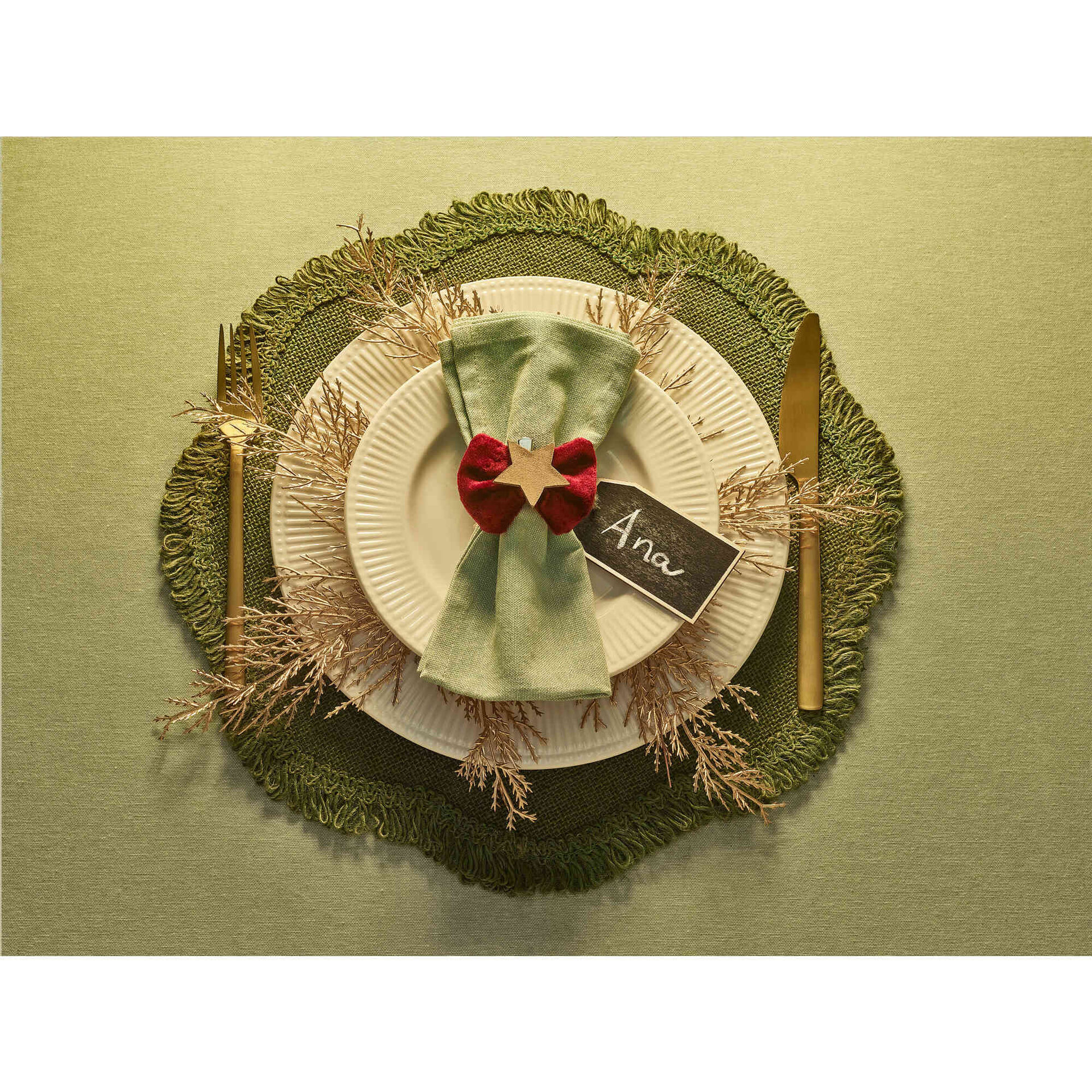 Conjunto 4 Laços Verdes e Vermelhos