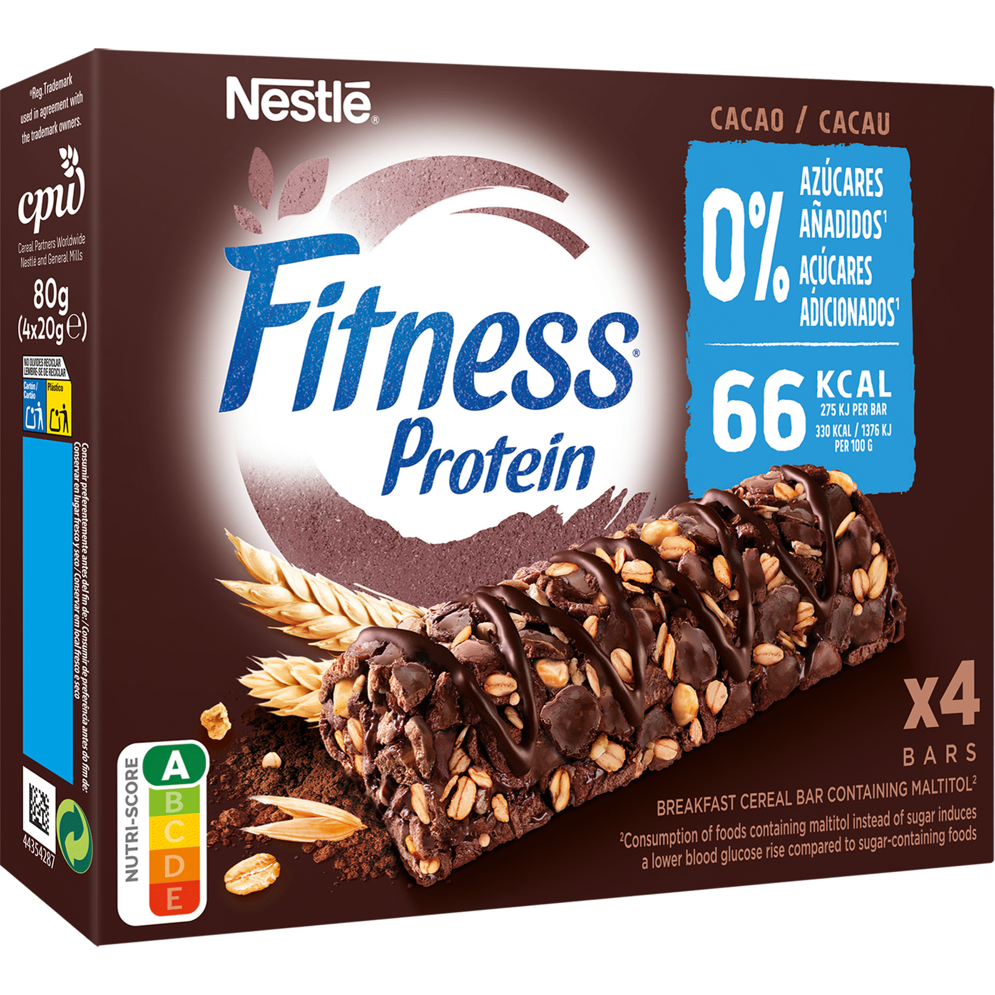 Barras Proteicas Cacau sem A&ccedil;&uacute;car Fitness