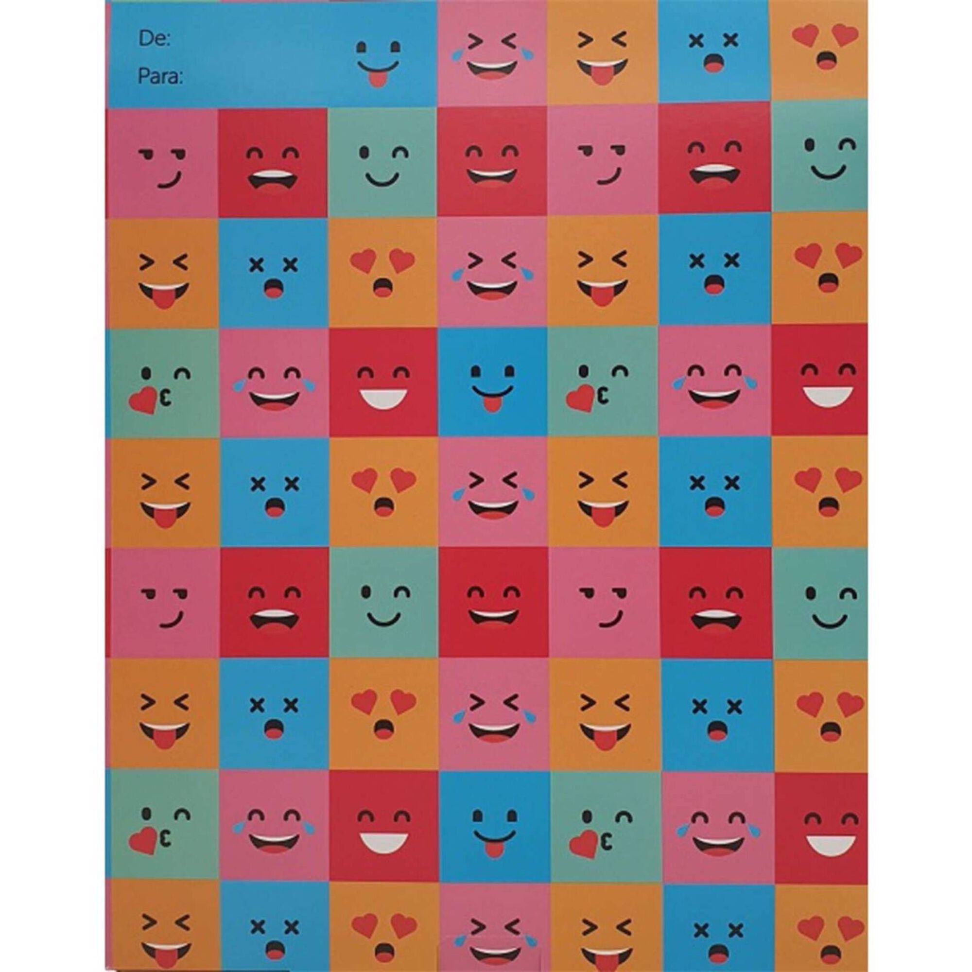 Embrulho Caras Felizes - Envelope em Papel Pequeno 45x32x11cm