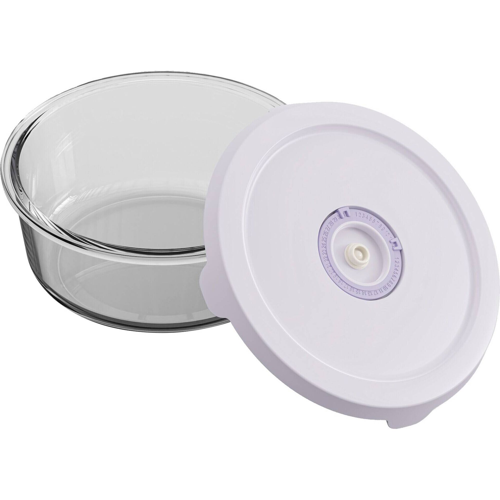 Caixa Vidro Redonda 1400ml com Vácuo Caixa Vidro Redonda 1400ml com Vácuo