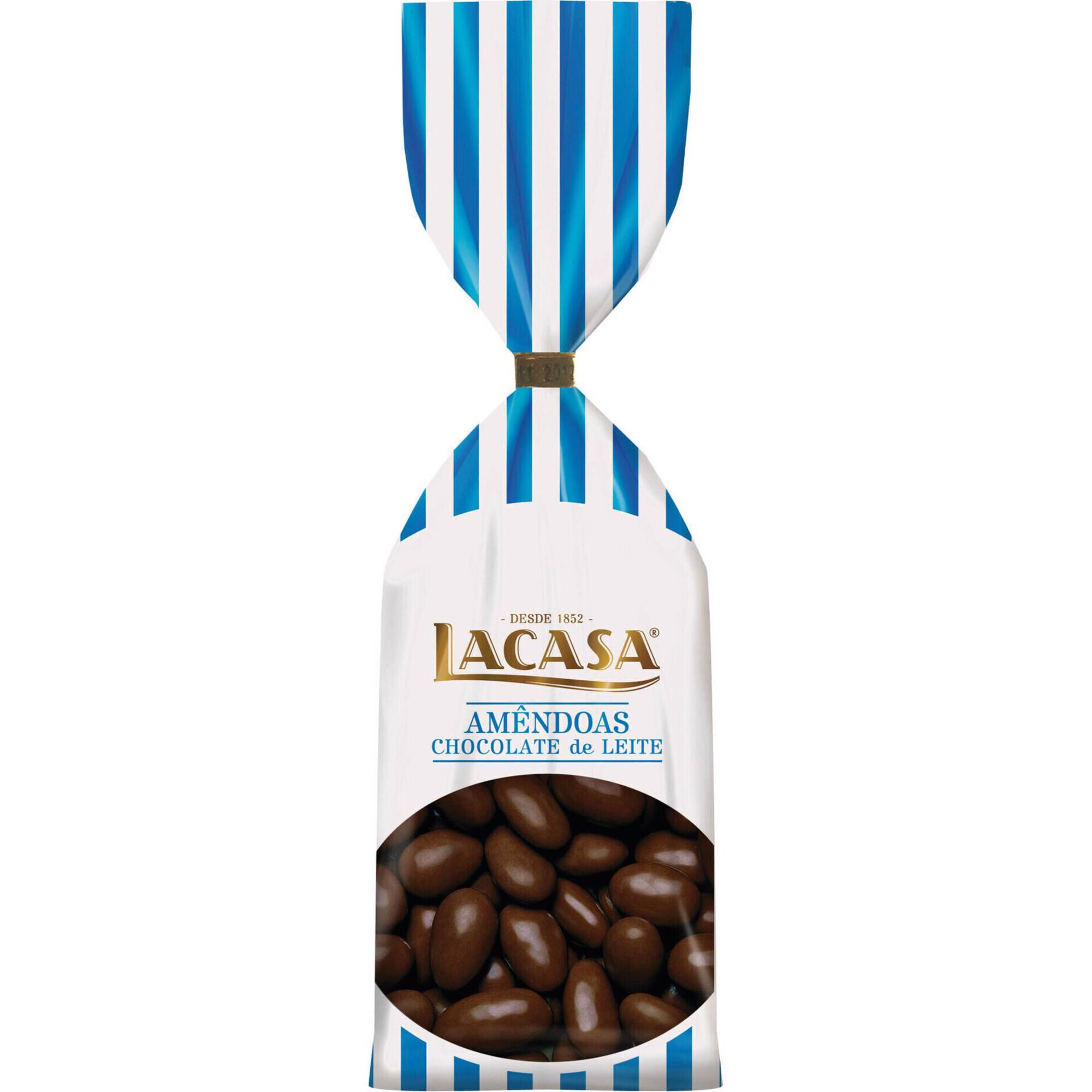 Am&ecirc;ndoas Chocolate de Leite Lacasa