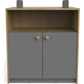 C&oacute;moda com Muda Fraldas 79,6x70x94,4cm Cinza Gabin