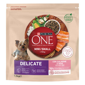 Ra&ccedil;&atilde;o para C&atilde;o Adulto Mini Delicate Salm&atilde;o e Arroz Purina One Mini