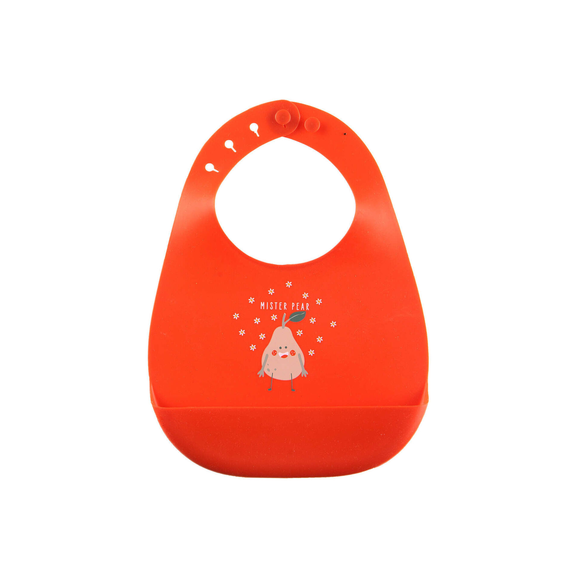 Babete Silicone Impermeável Vermelha Fruits