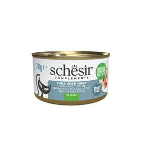 Comida H&uacute;mida para Gato Adulto Atum e Pescada em Gelatina Schesir