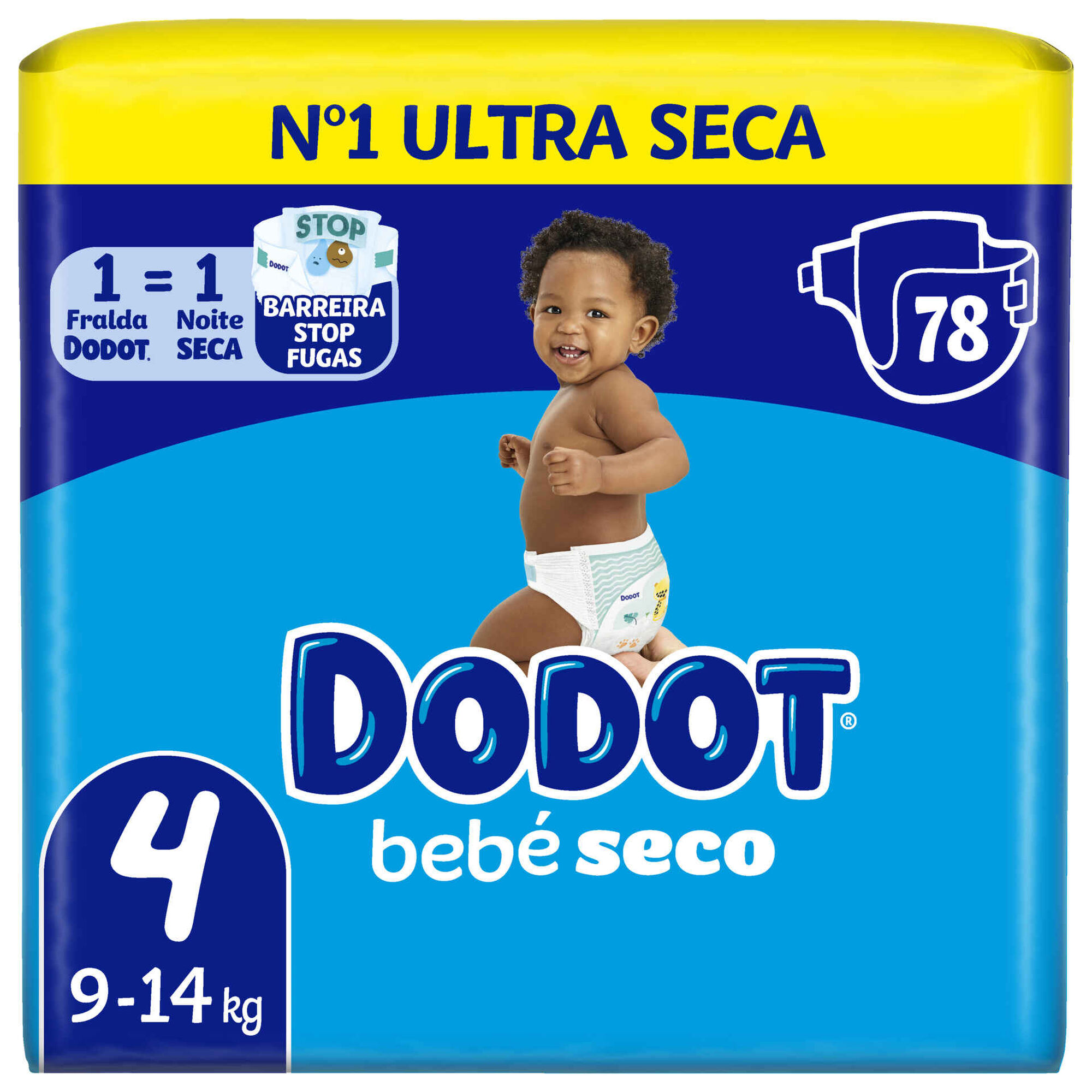 Fraldas Beb&eacute; Seco 9-14kg T4 Dodot
