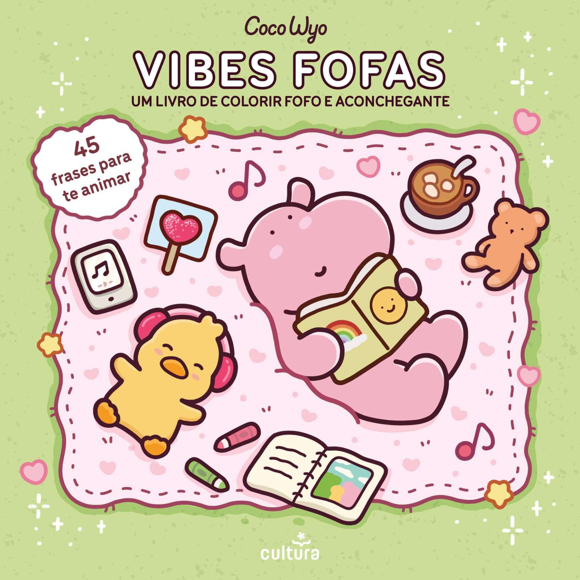 Vibes Fofas - Um livro de colorir fofo e aconchegante