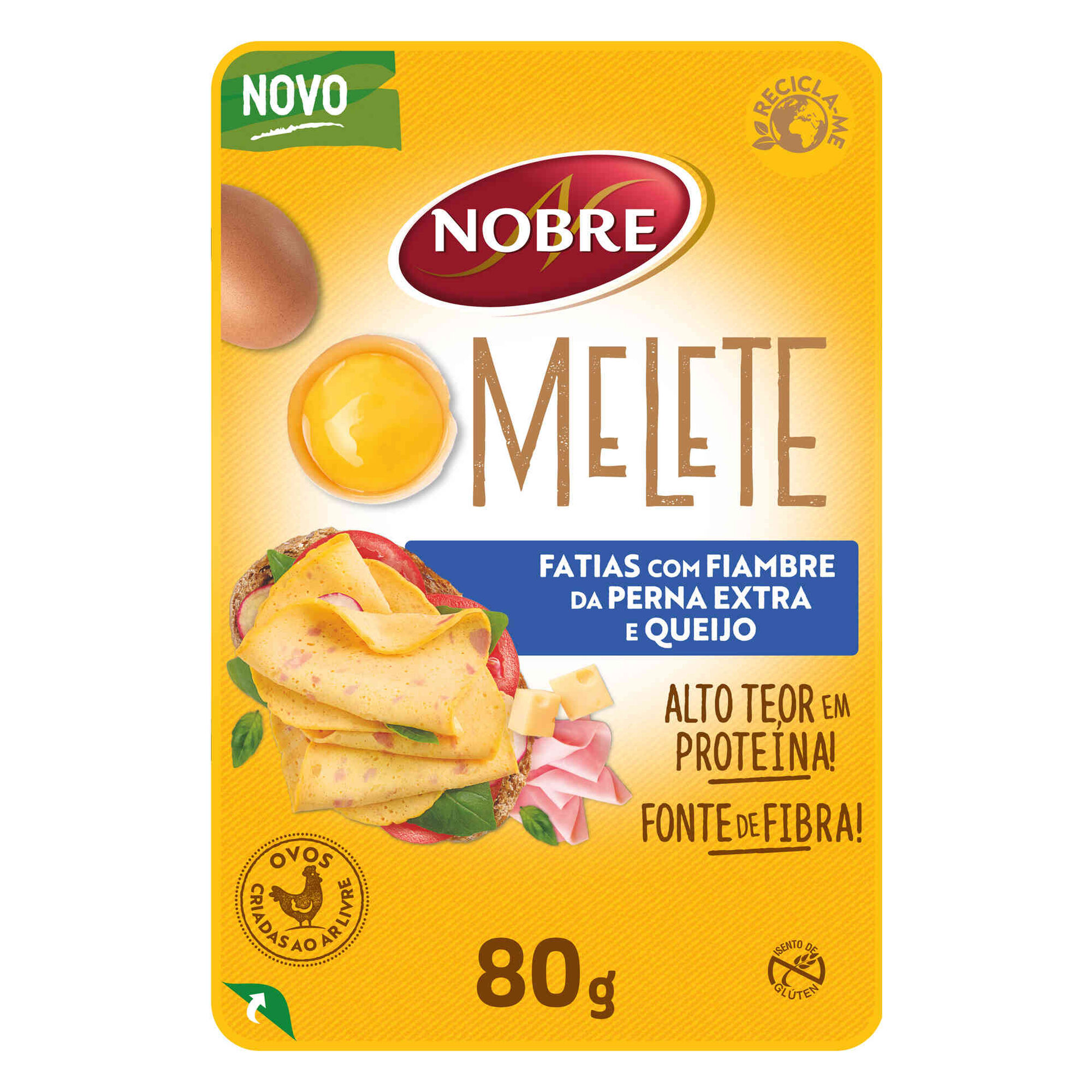 Omelete Fatiada com Fiambre e Queijo