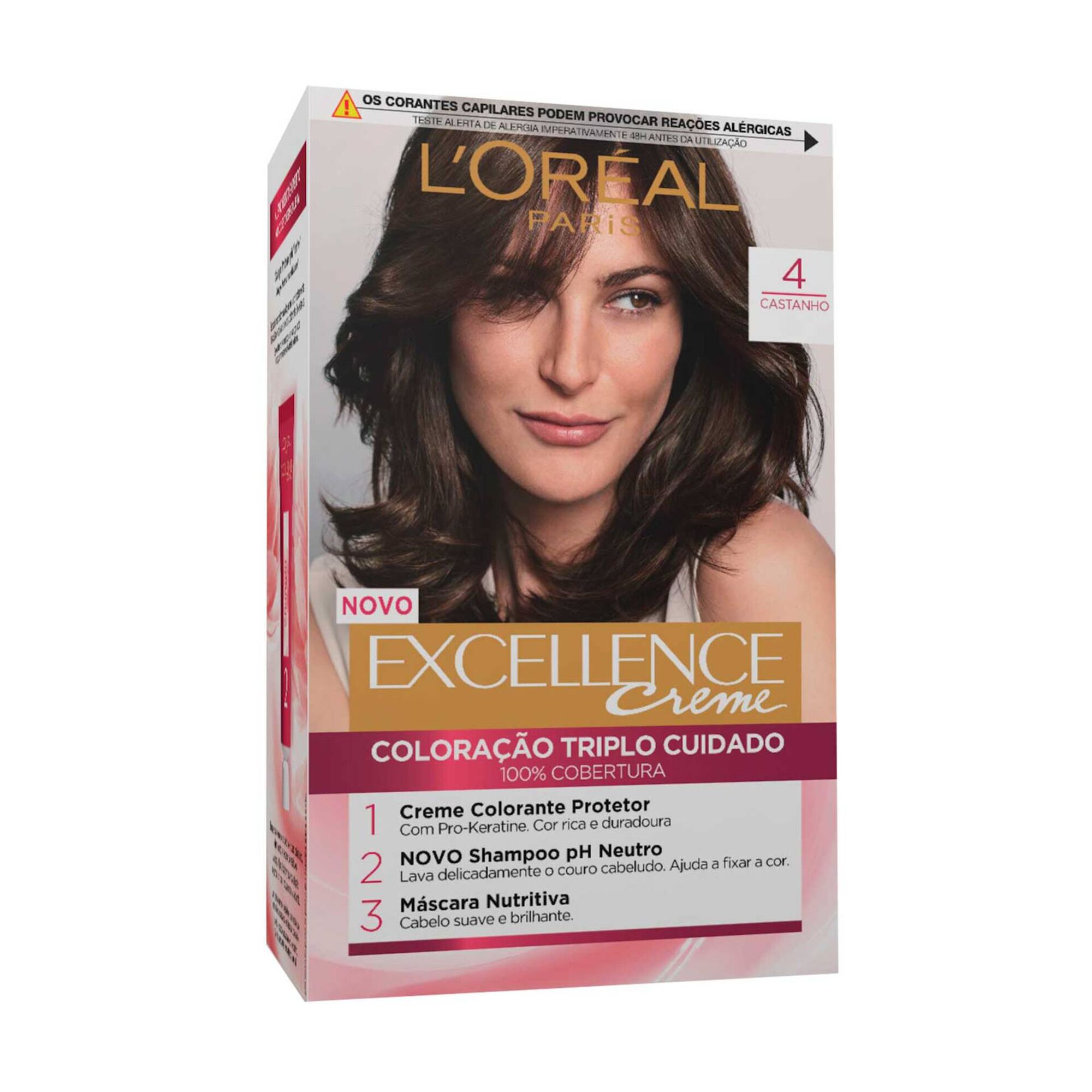Coloração Permanente Excellence Creme Castanho 4