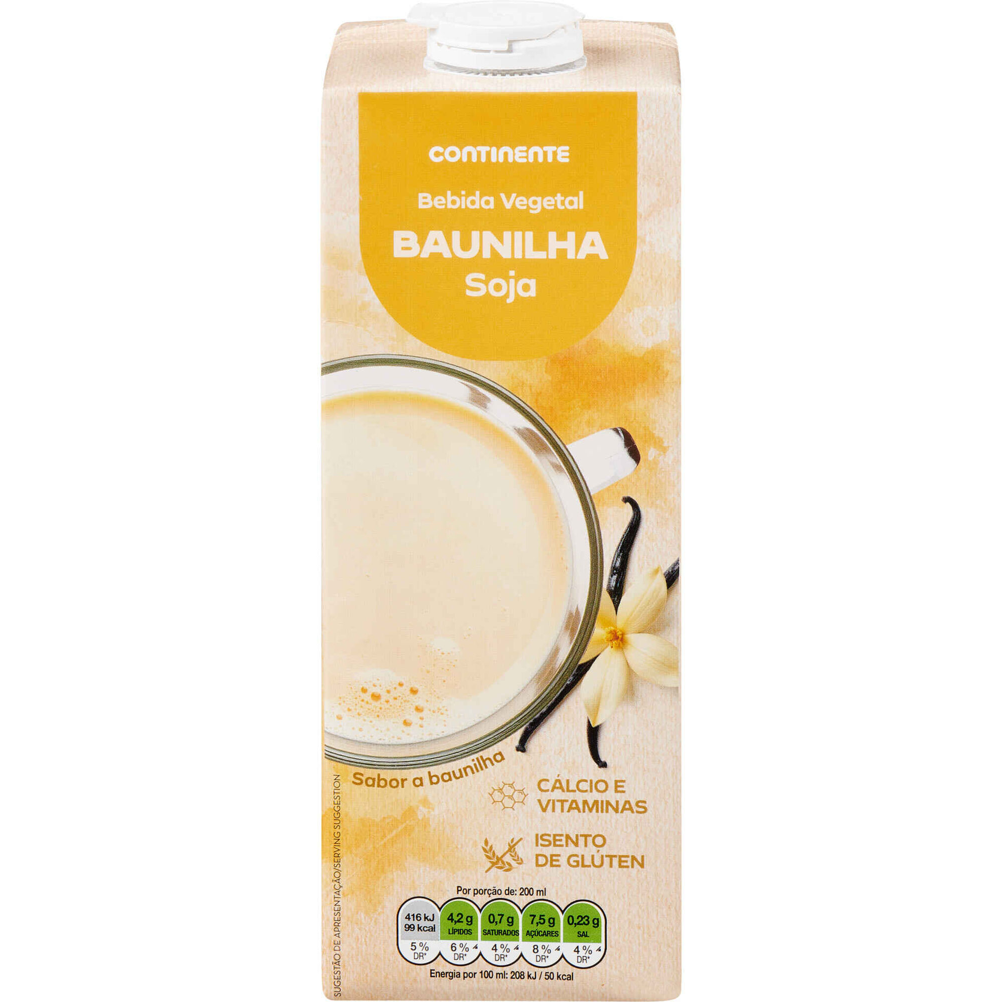 Bebida Vegetal de Soja Baunilha Continente