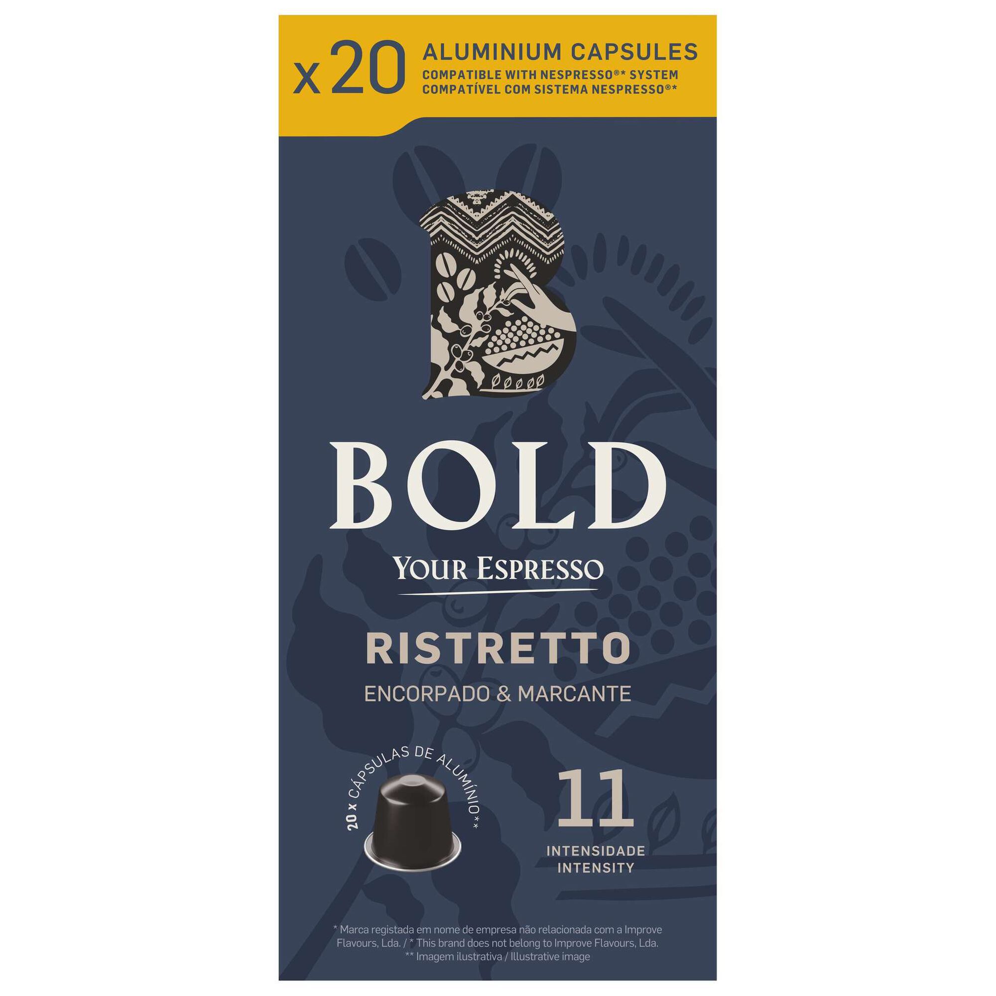 C&aacute;psulas de Caf&eacute; Ristretto Int 11 Bold